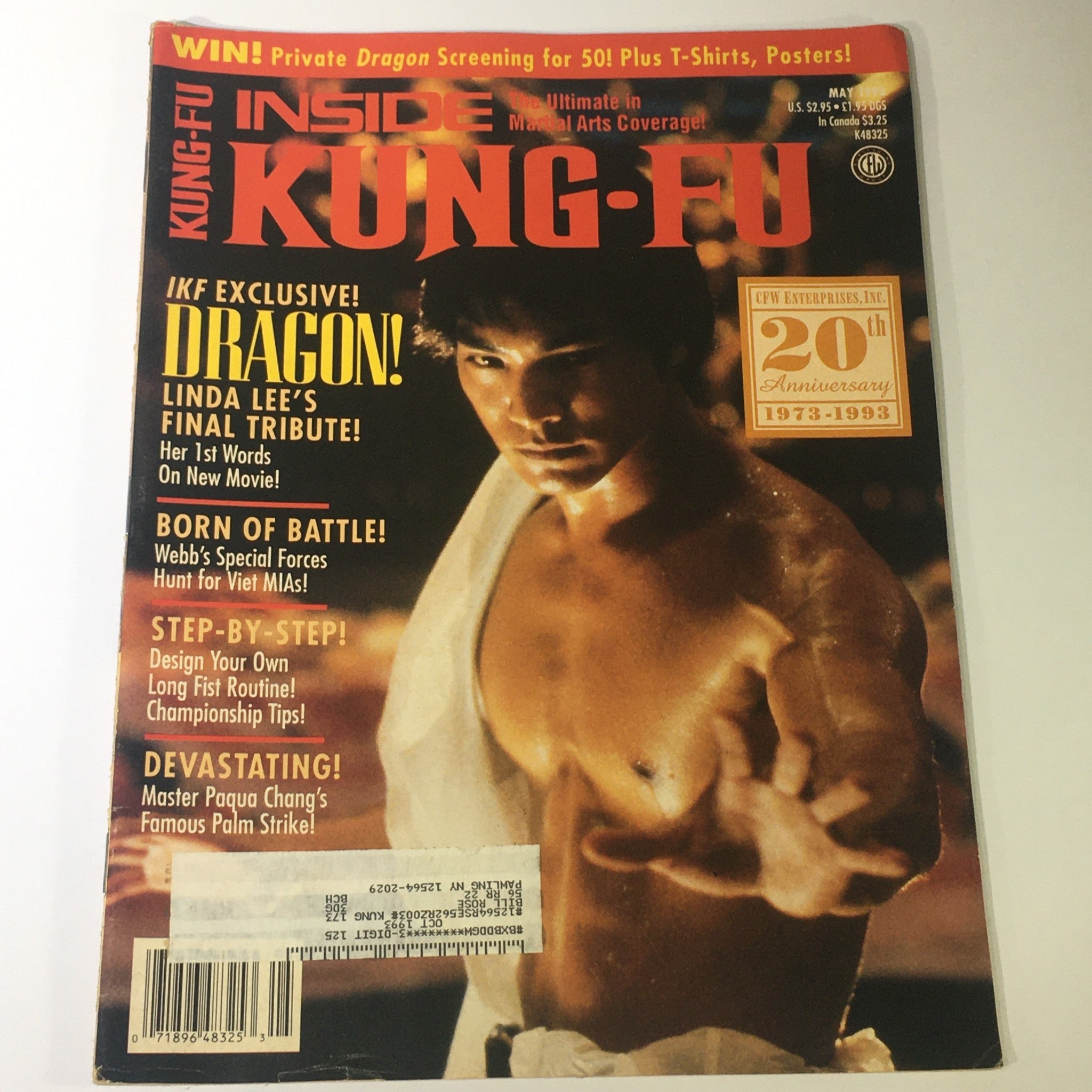 Inside Kung Fu May 1993 - Bruce Lee / Linda Lee Tribute / Master Paqua Chang