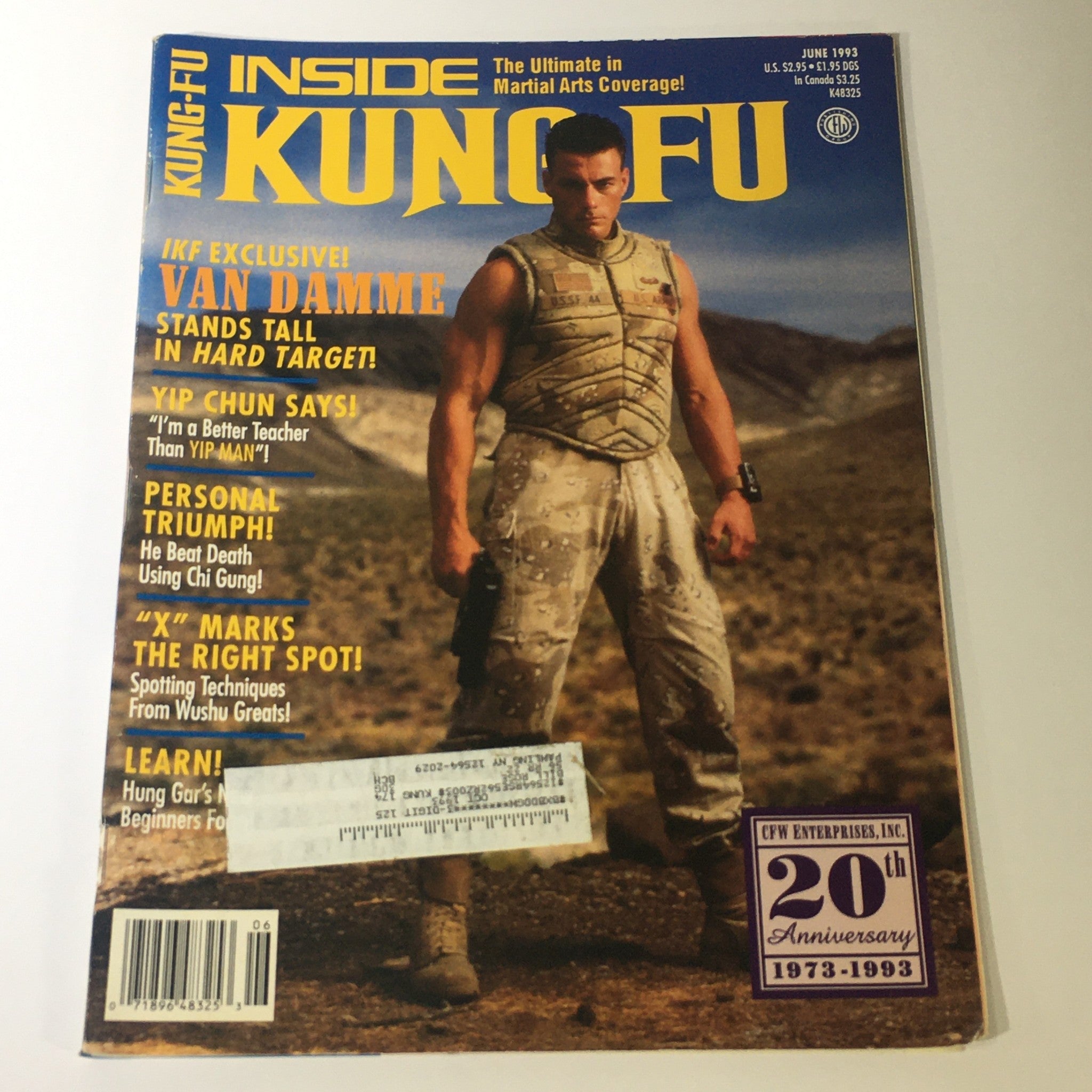 Inside Kung Fu Magazine June 1993 - Jean-Claude Van Damme / Yip Chun / Hung Gar