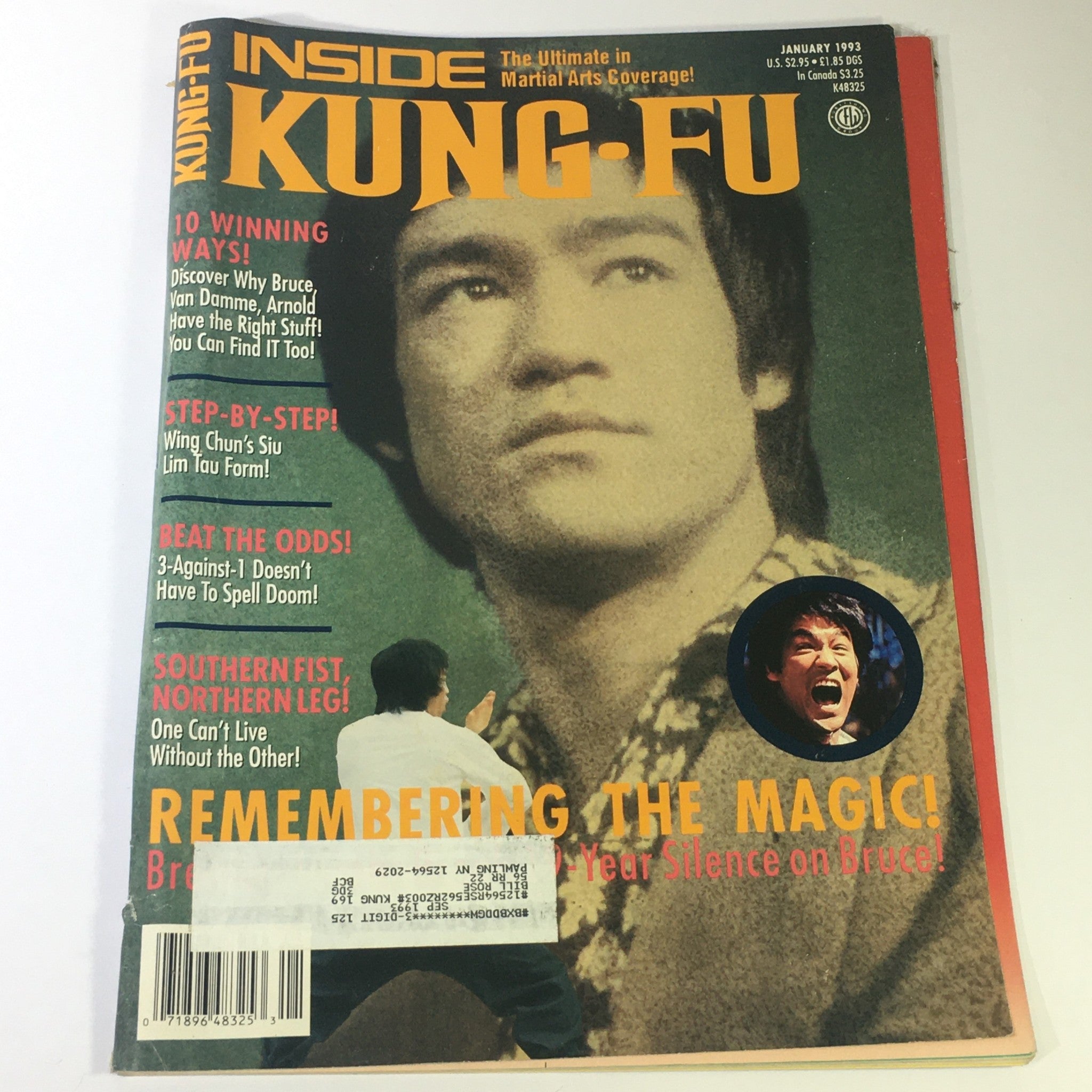 Inside Kung Fu Magazine January 1993 - Bruce Lee / Jean-Claude Van Damme