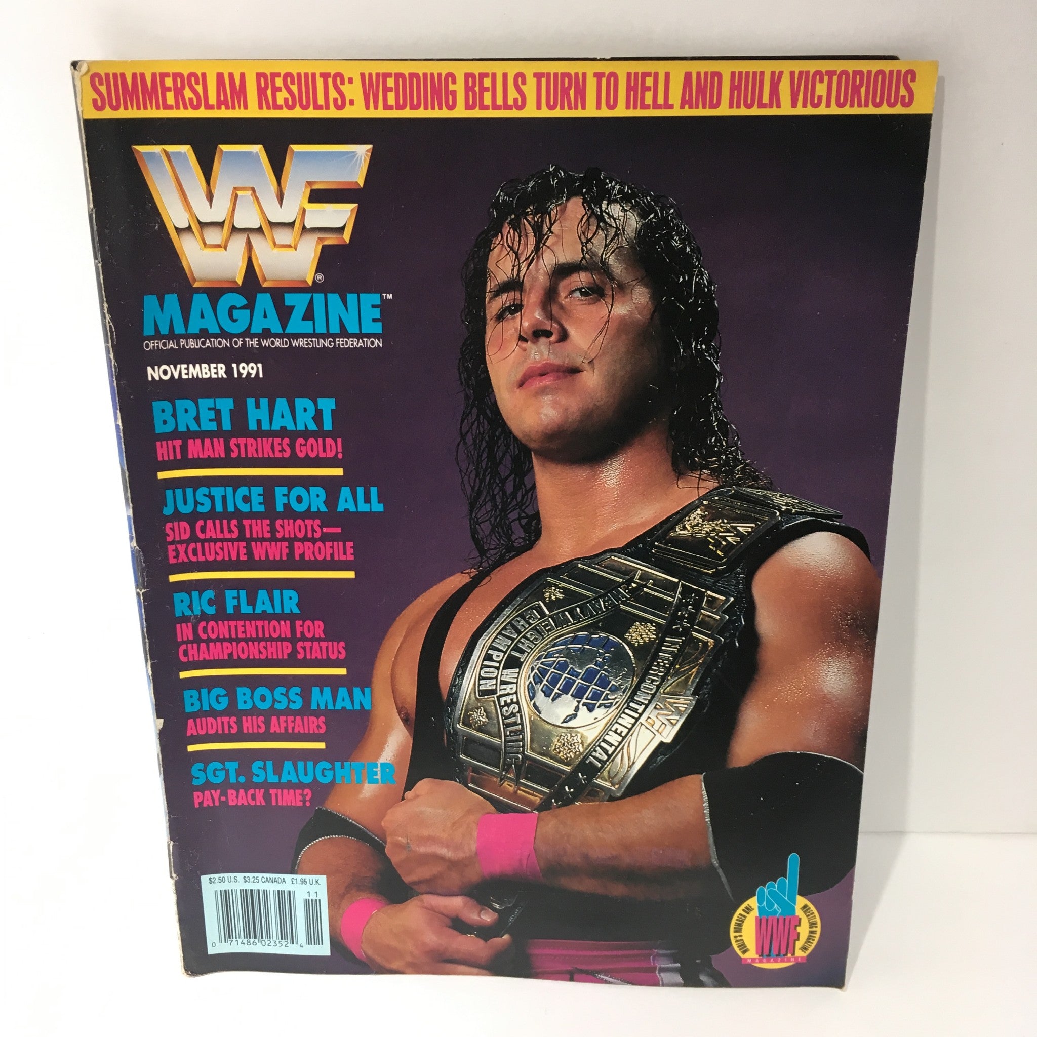 WWF Magazine: Bret Hart Hit Man Strikes Gold! November 1991