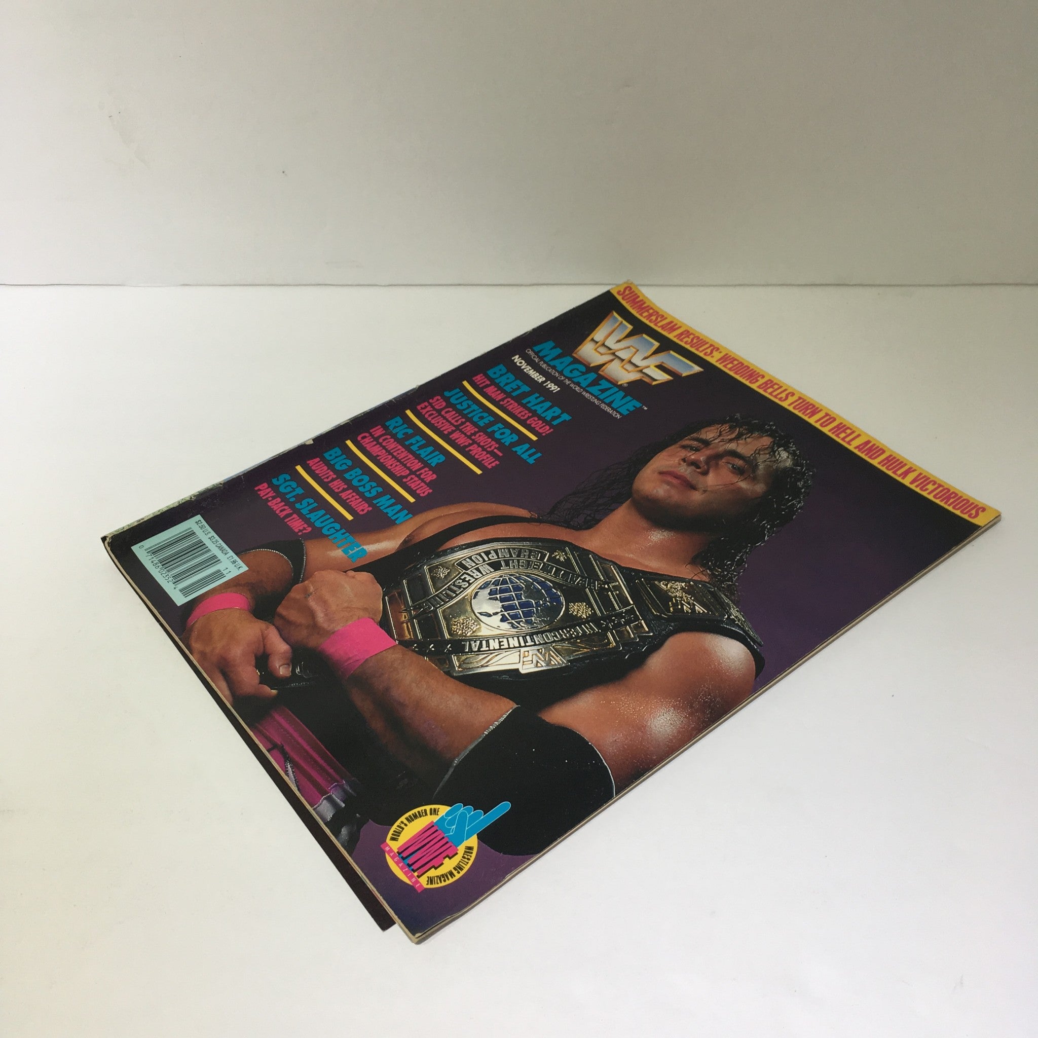 WWF Magazine: Bret Hart Hit Man Strikes Gold! November 1991