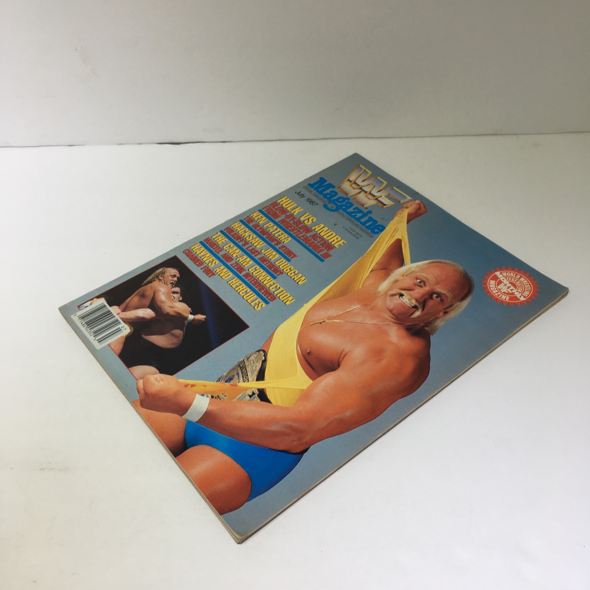 WWF Magazine: Hulk & Andre Blow by Blow Action Wrestle Mania III July 1987