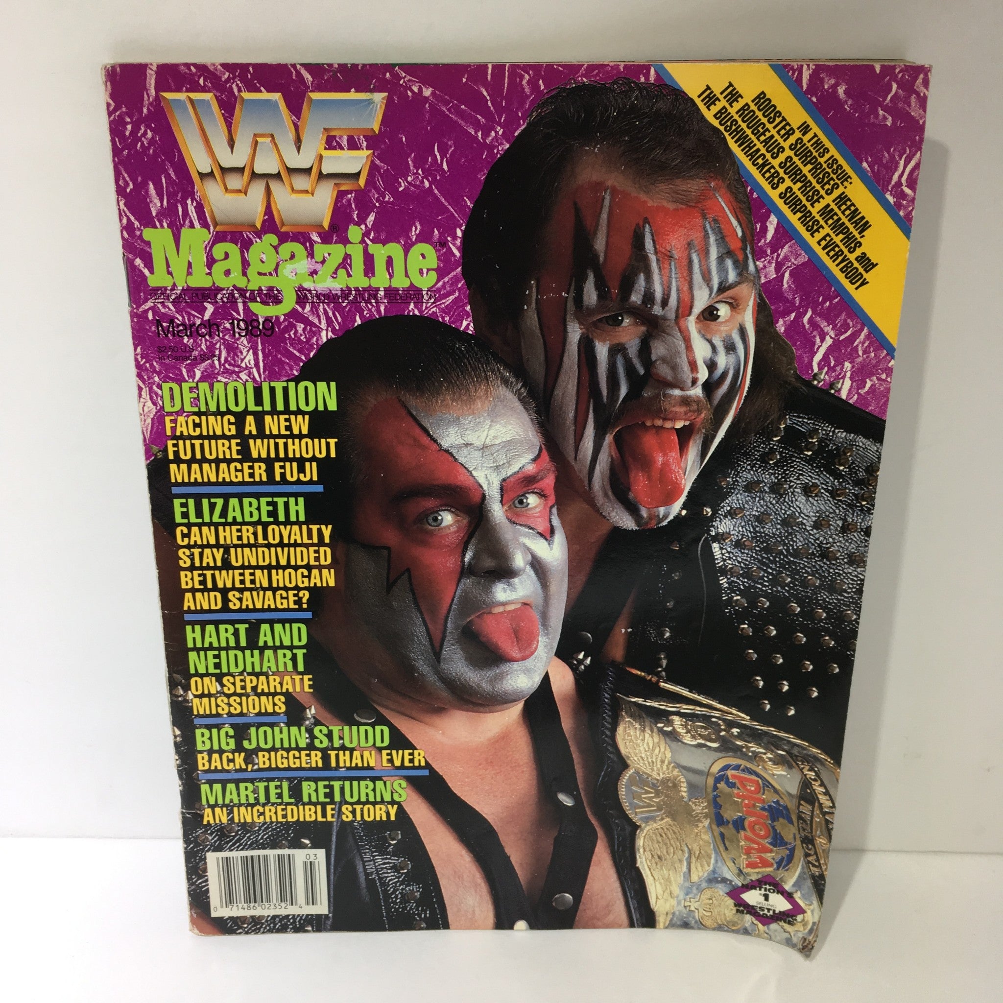 WWF Magazine: Demolition - Facing a New Future Without Manager Fuji March 1989