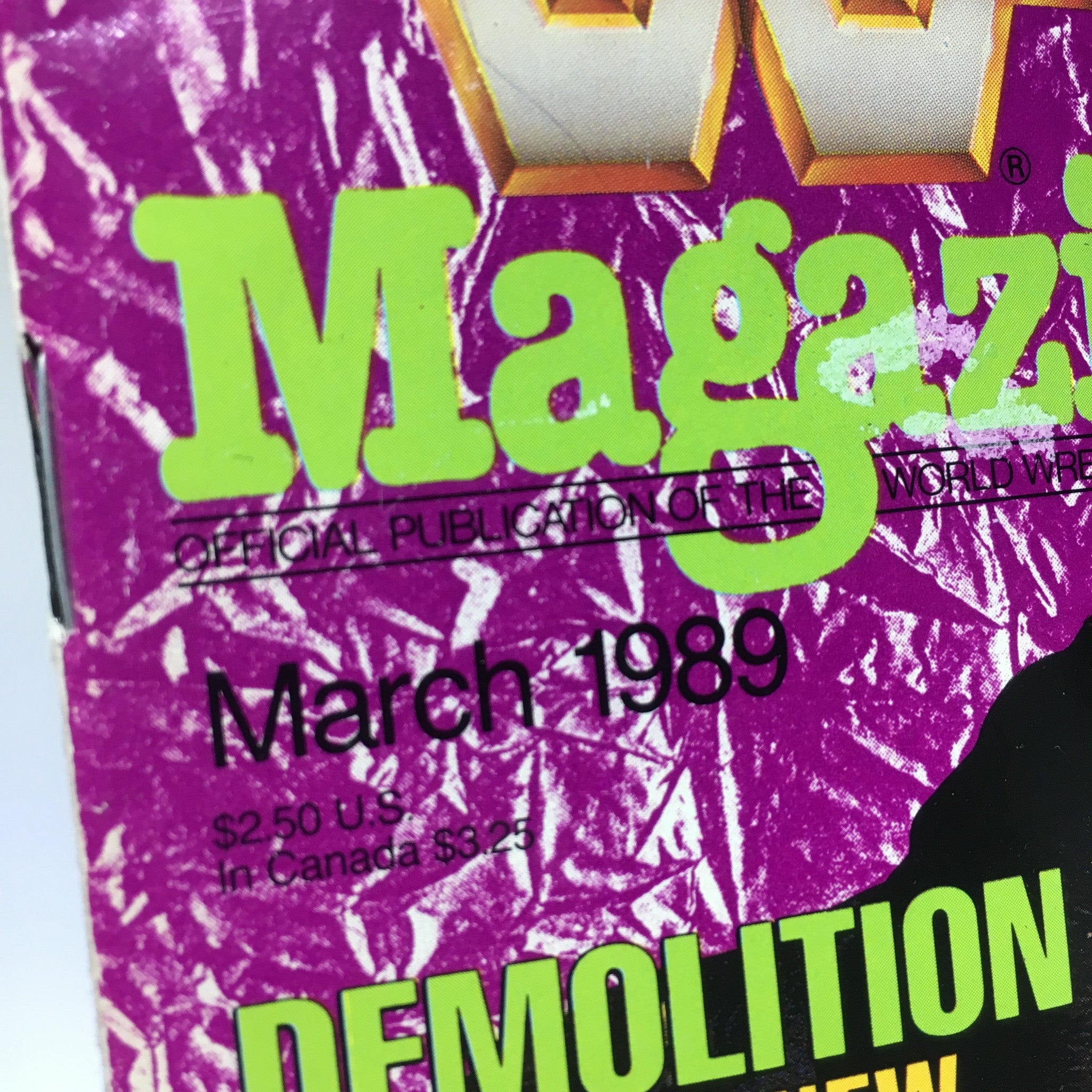 WWF Magazine: Demolition - Facing a New Future Without Manager Fuji March 1989