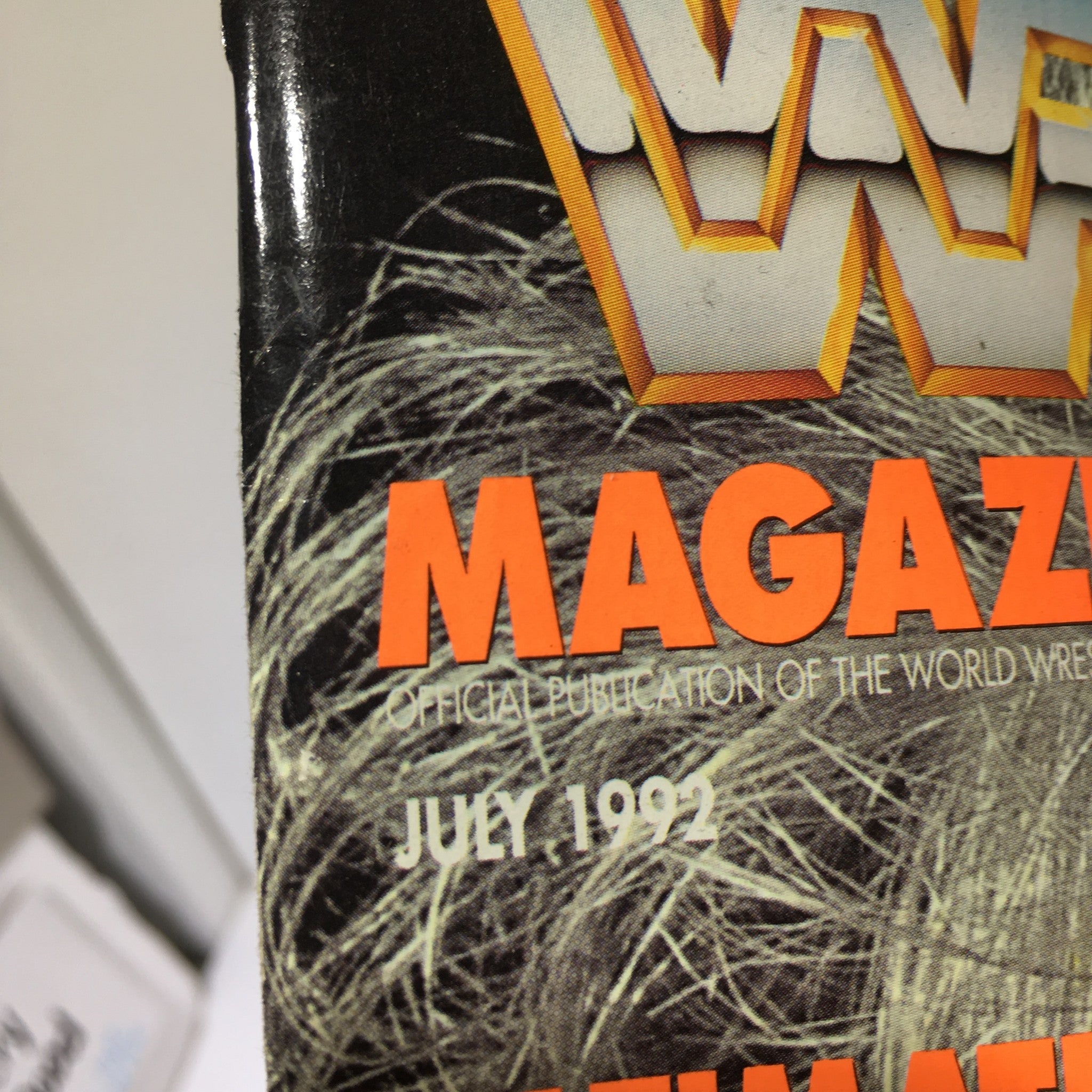 WWF Magazine: Ultimate Warrior Spellbound by Shango? July 1992