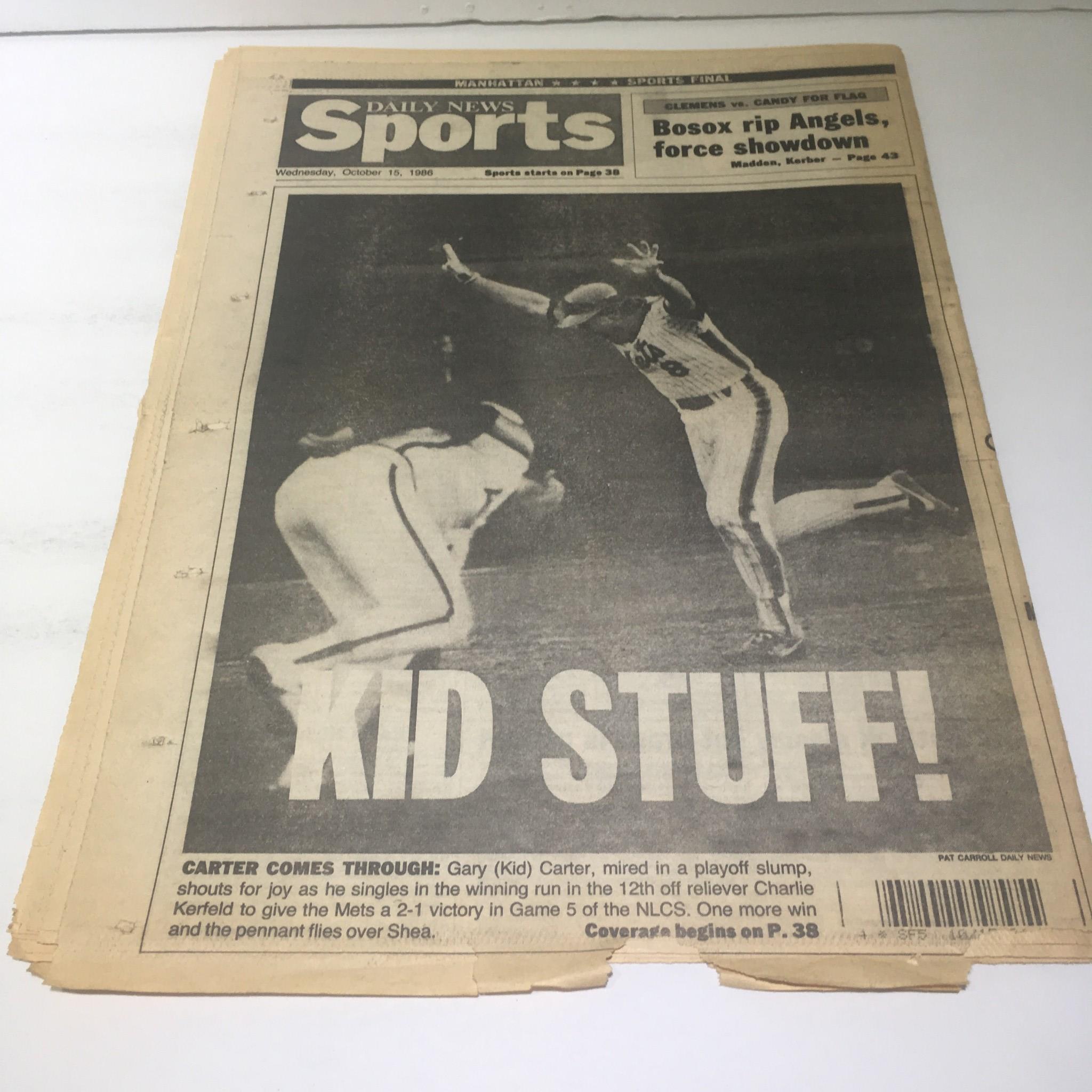 New York Daily News: Oct 15 1986, Gary's Game Mets, 2-1