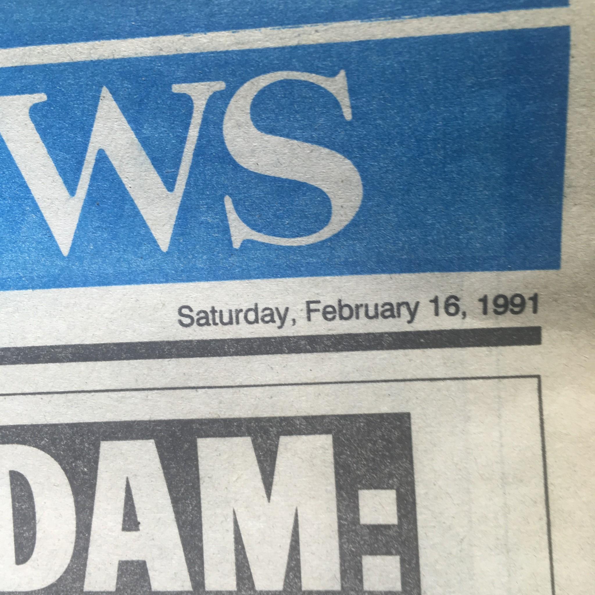 New York Daily News: Feb 16 1991, Bush to Saddam: It's a Sham