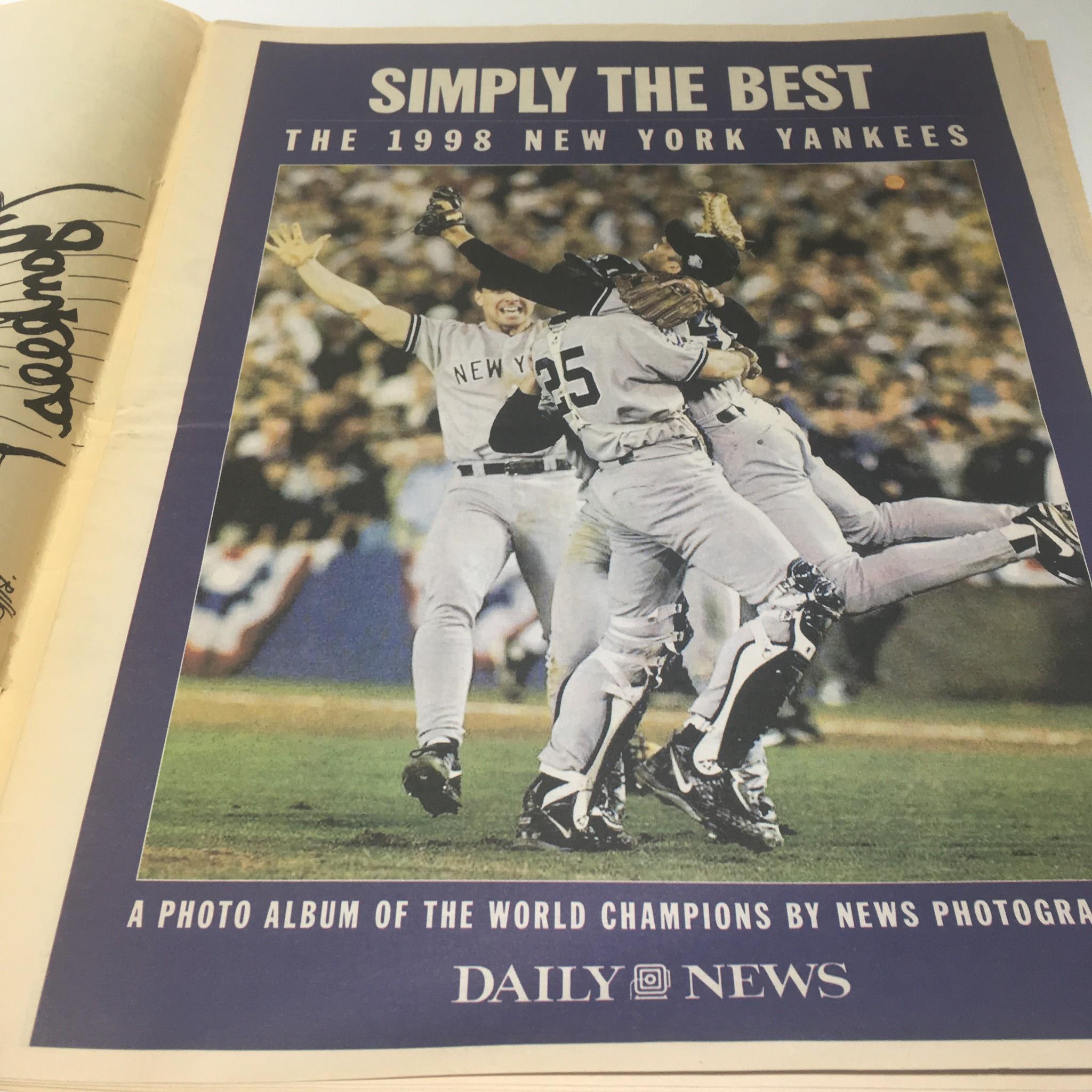 New York Daily News: Nov 15 1998, The Best Ever!  New York Yankees world series