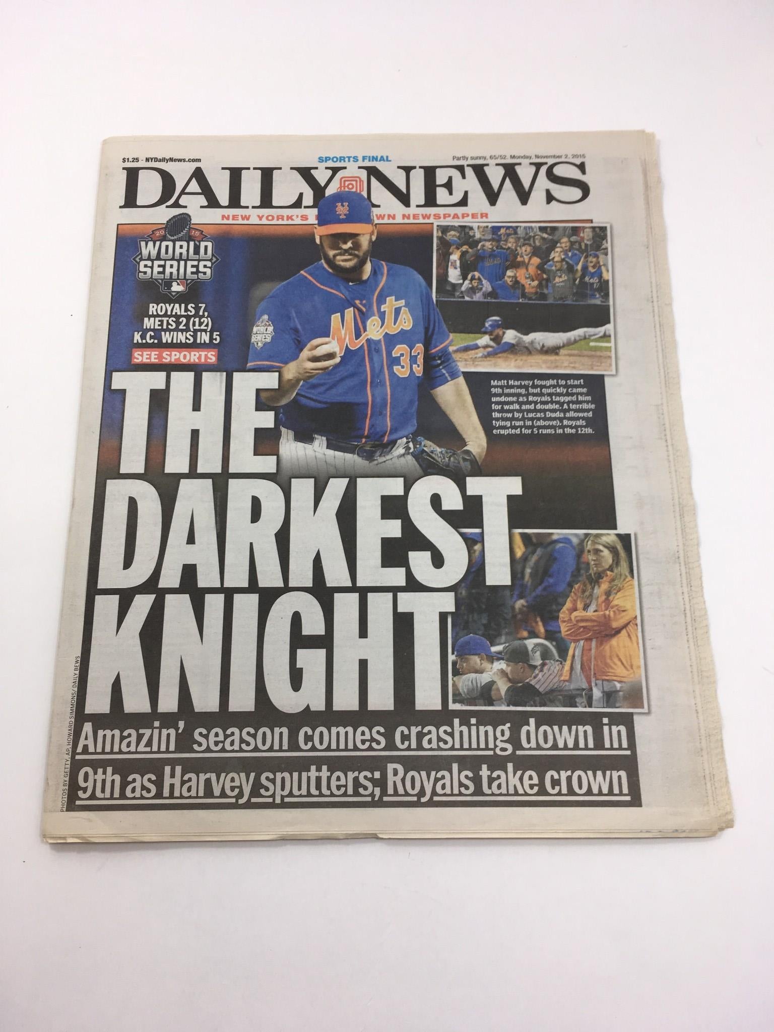 NY Daily News: Nov 2 2015, The Darkest Knight