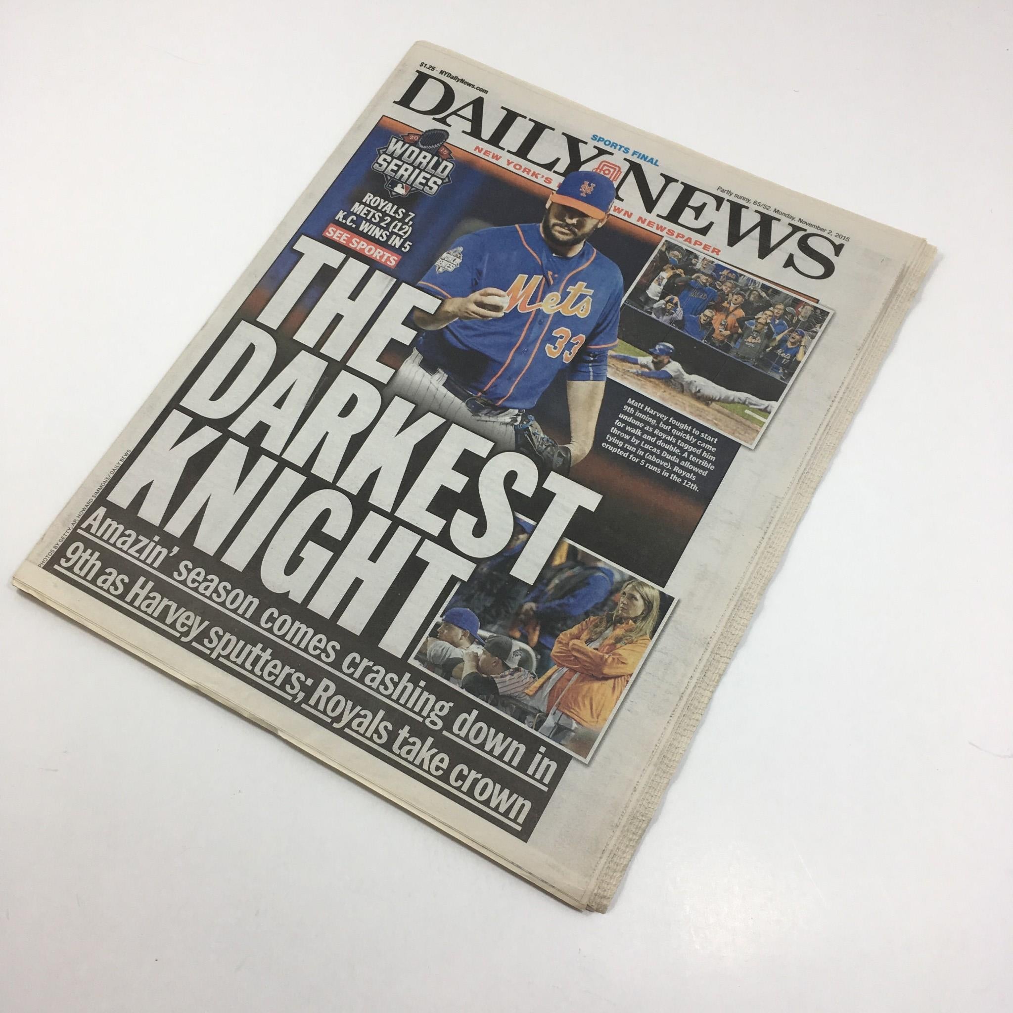 NY Daily News: Nov 2 2015, The Darkest Knight