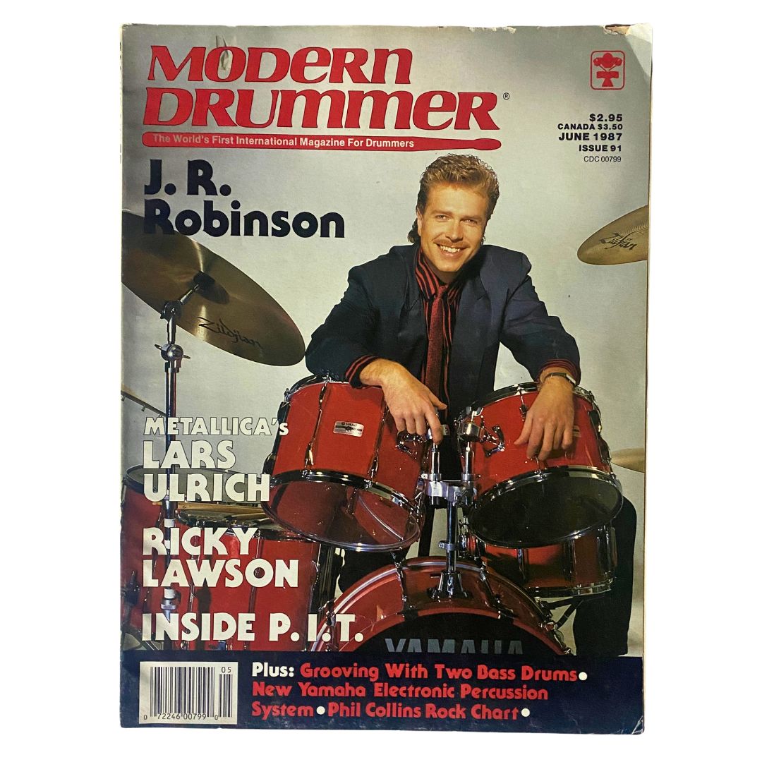 VTG Modern Drummer Magazine June 1987 J.R. Robinson, Lars Ulrich No Label