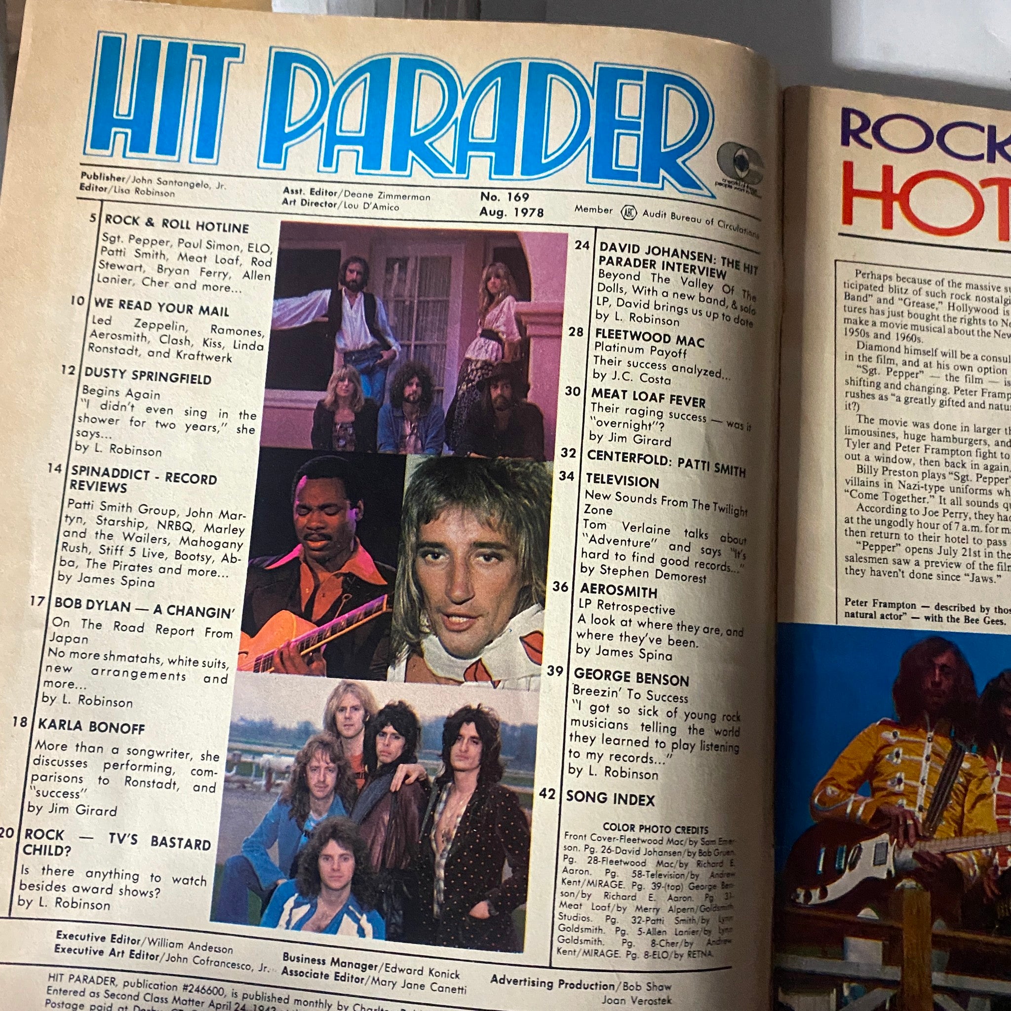 VTG Hit Parader Magazine August 1978 No. 169 Fleetwood Mac No Label