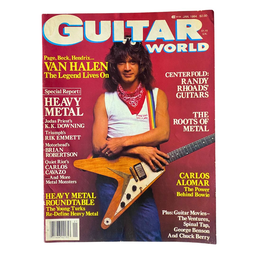 VTG Guitar World Magazine January 1984 Vol 5 No. 1 Eddie Van Halen No Label