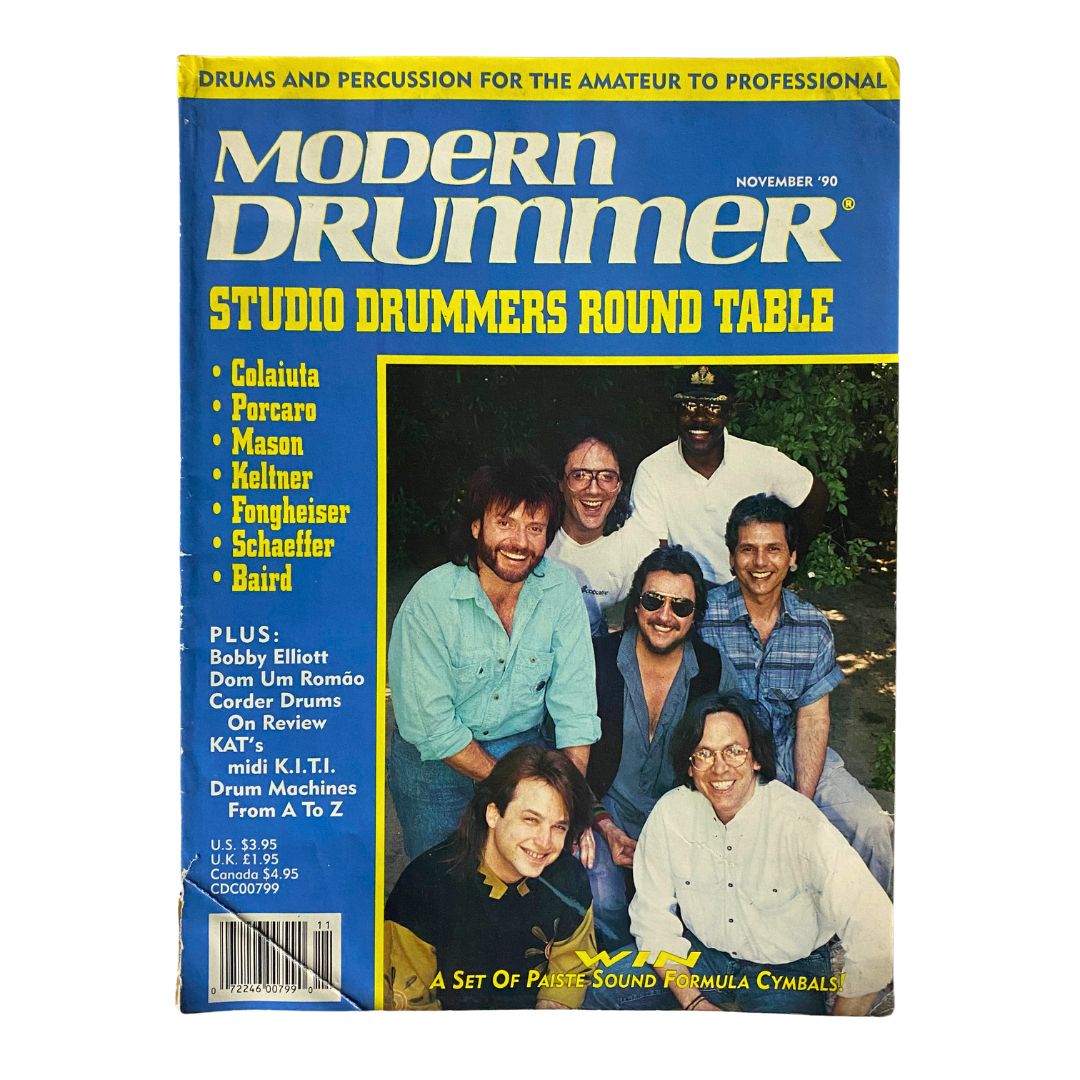 Modern Drummer Magazine November 1990 Colaiuta, Porcaro, Mason No Label