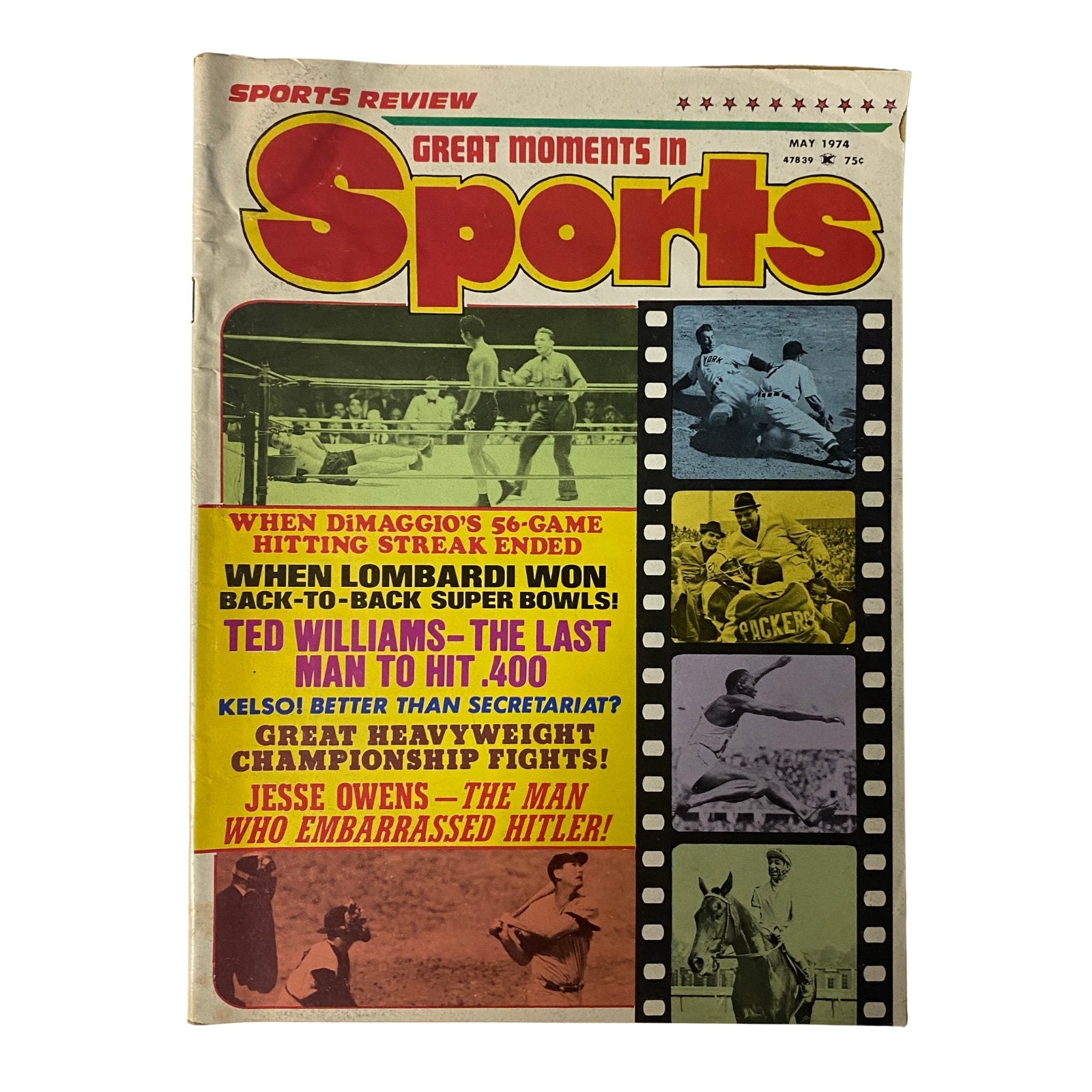 Sports Review Magazine May 1974 The Great Moments in Sports No Label