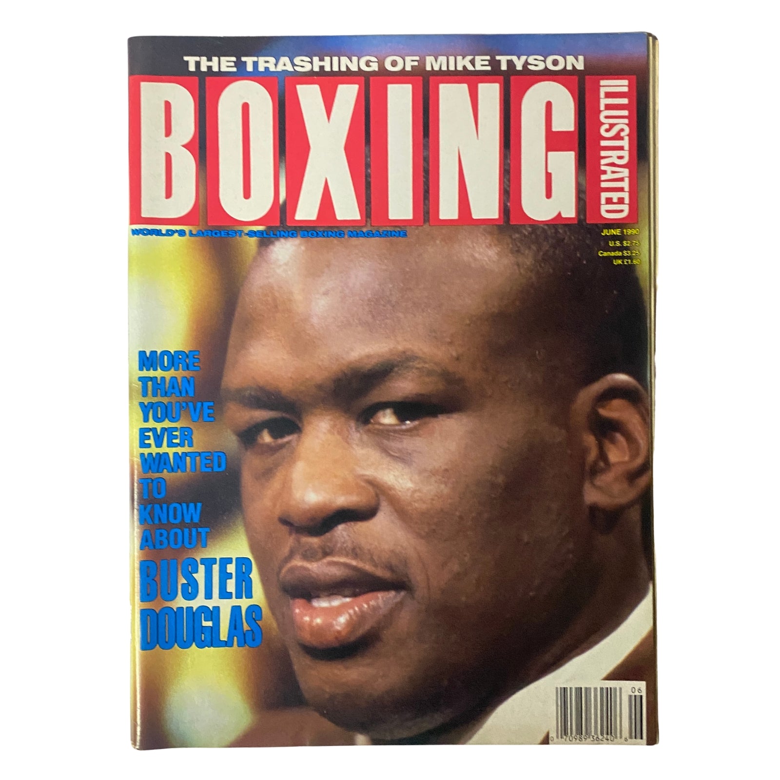 Boxing Illustrated Magazine June 1990 featuring Buster Douglas on the cover, highlighting his victory over Mike Tyson.