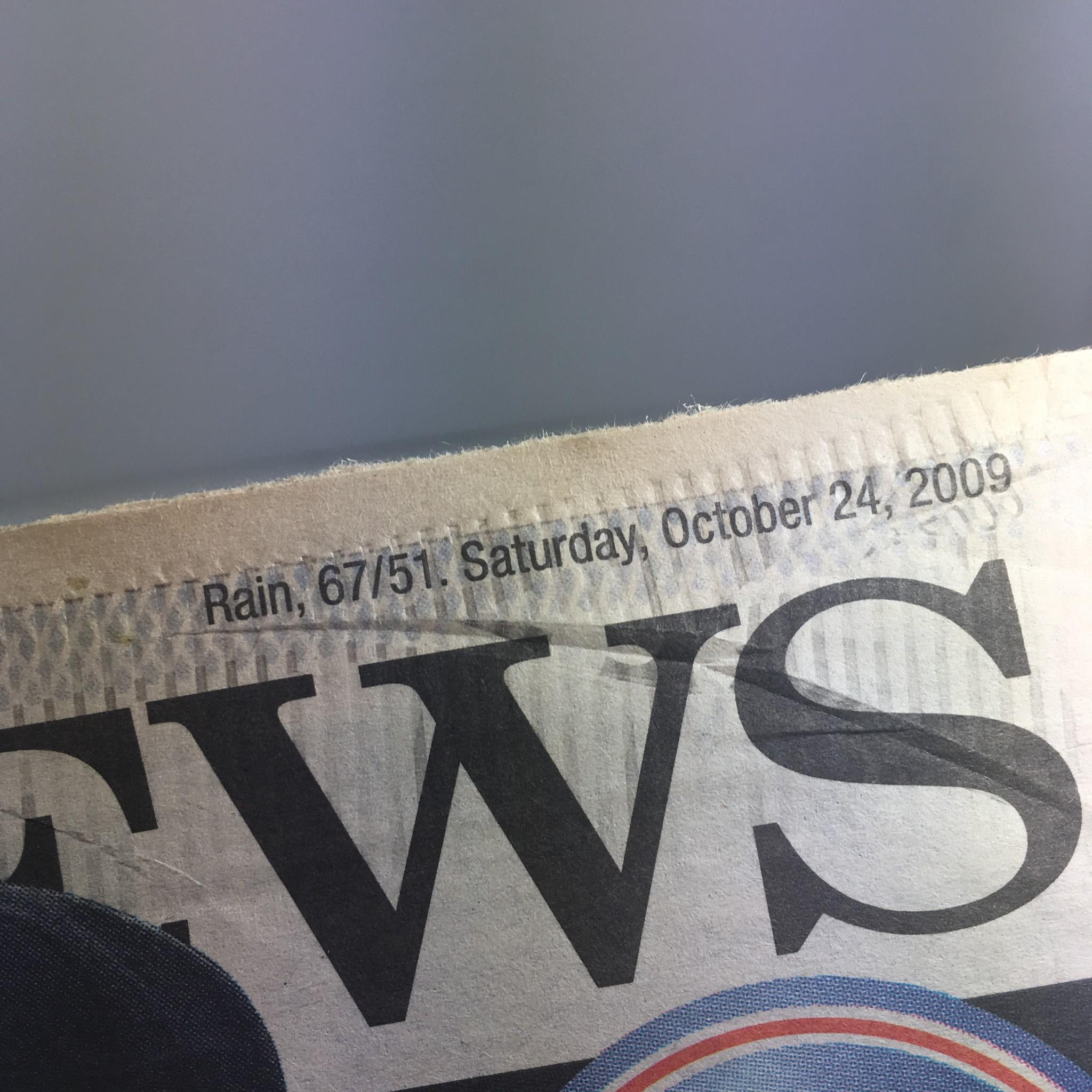 NY Daily News: Oct 24 2009, There's No Joking We Ain't Choking