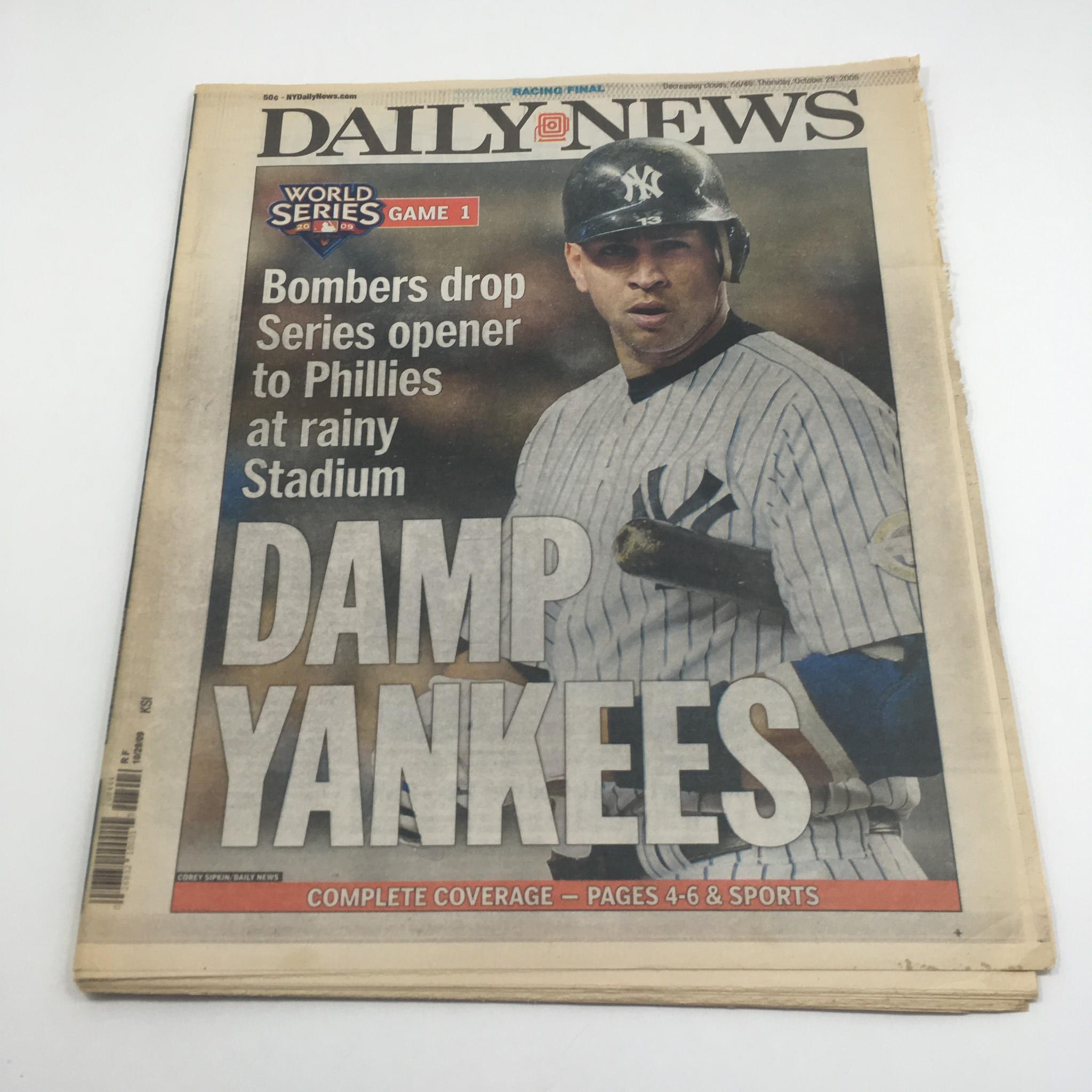 NY Daily News: Oct 29 2009, Damp Yankees