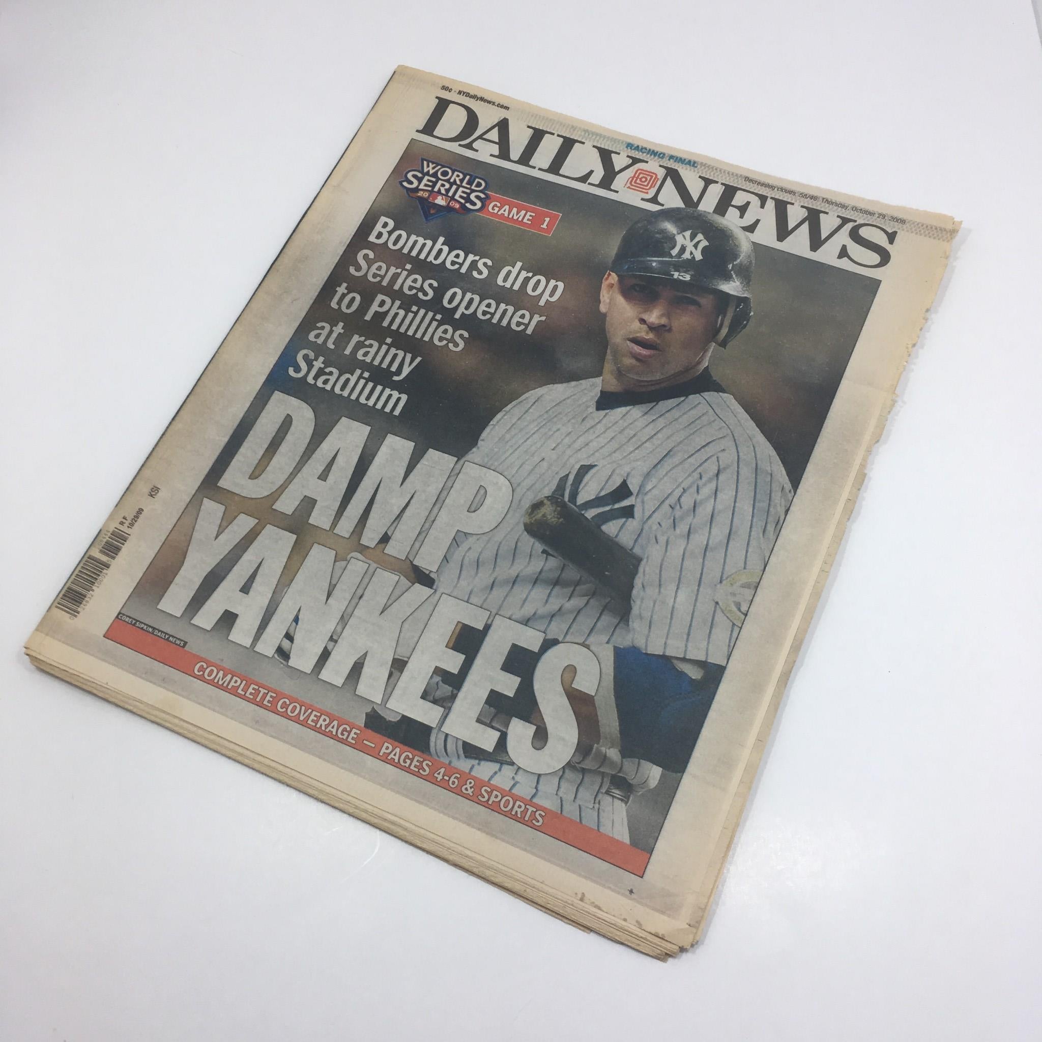 NY Daily News: Oct 29 2009, Damp Yankees