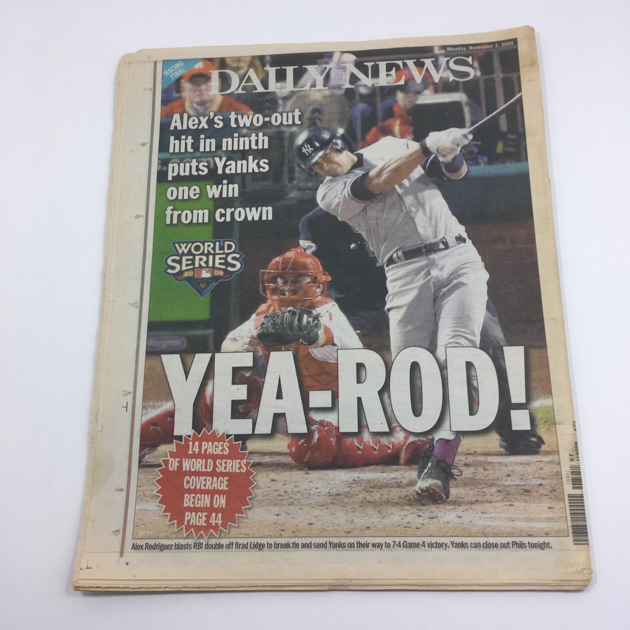 NY Daily News:11/2/09,Yanks Take 3-1 Series Lead w/ 9th Inning Comeback