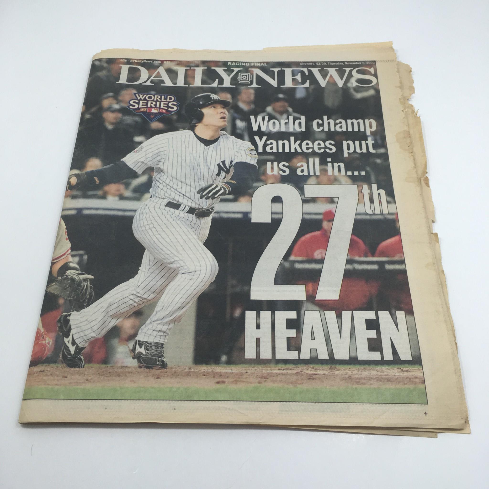 New York Daily News: Nov 5 2009, World Champ Yanks Put Us All in 27th Heaven