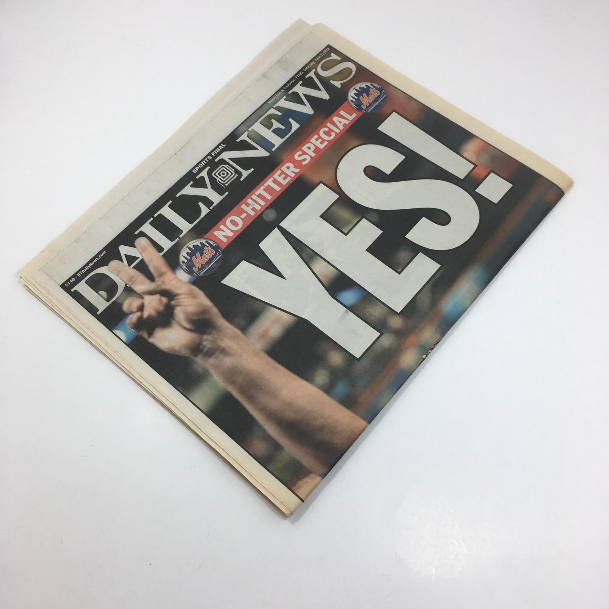 NY Daily News:6/2/12,Yes! After 50 Yrs Johan Santana Throws Mets' 1st no-no