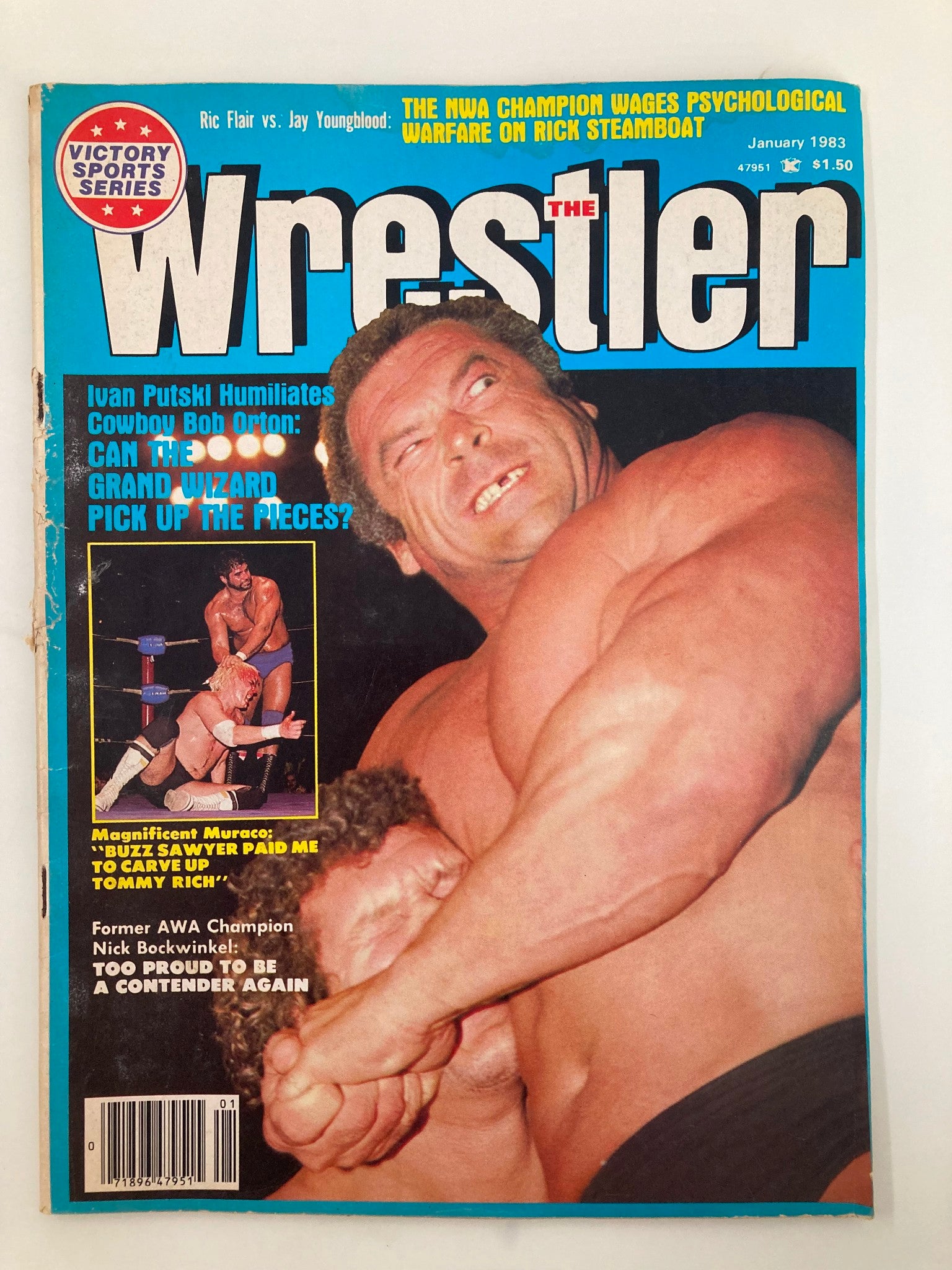 VTG The Wrestler Magazine January 1983 Ivan Putski vs Bob Orton No Label