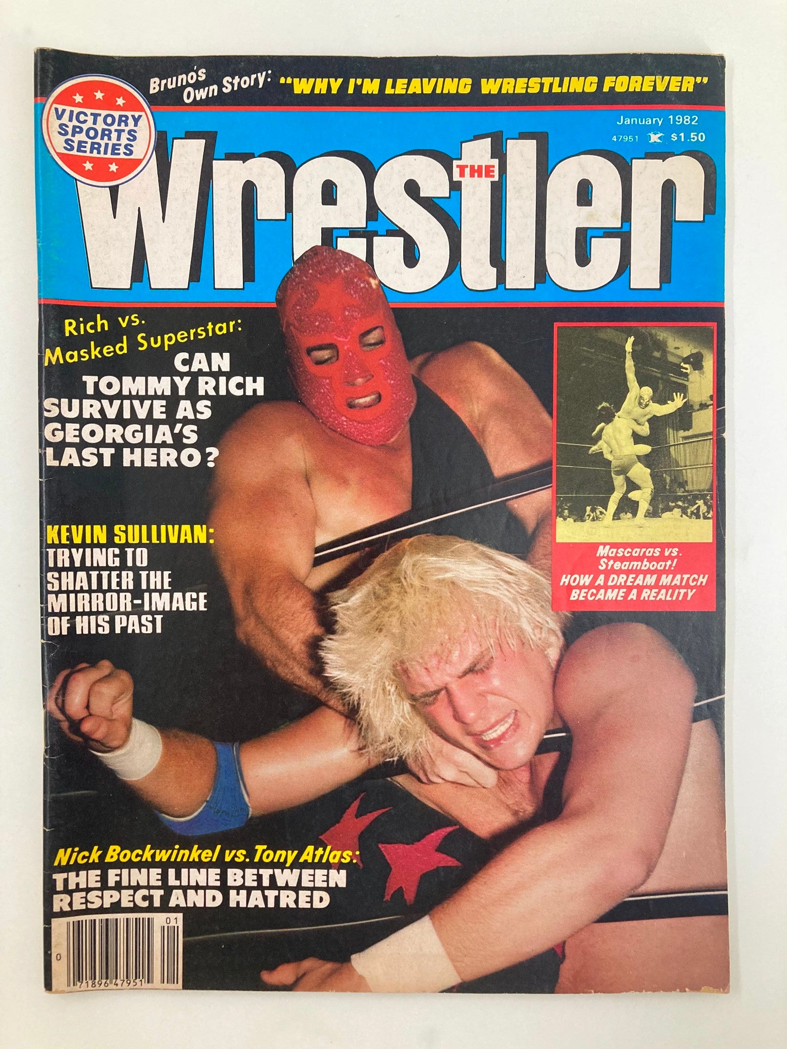 VTG The Wrestler Magazine January 1982 Nick Bockwinkel vs Tony Atlas No Label