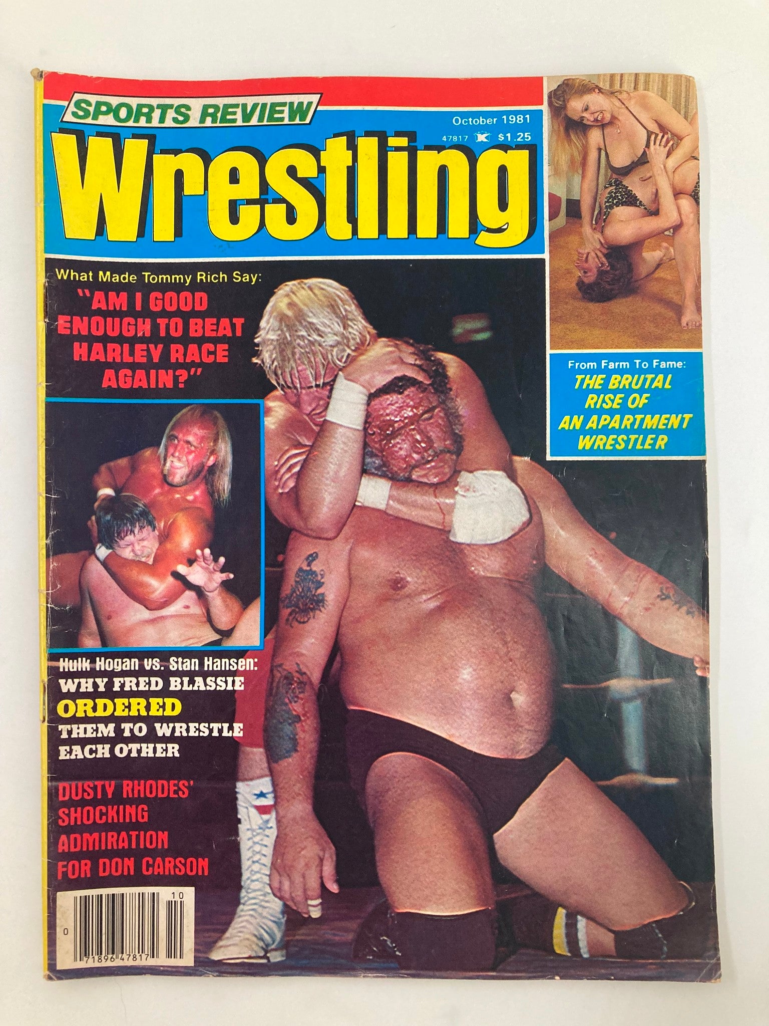 VTG Sports Review Wrestling Magazine October 1981 Tommy Rich vs Harley Race