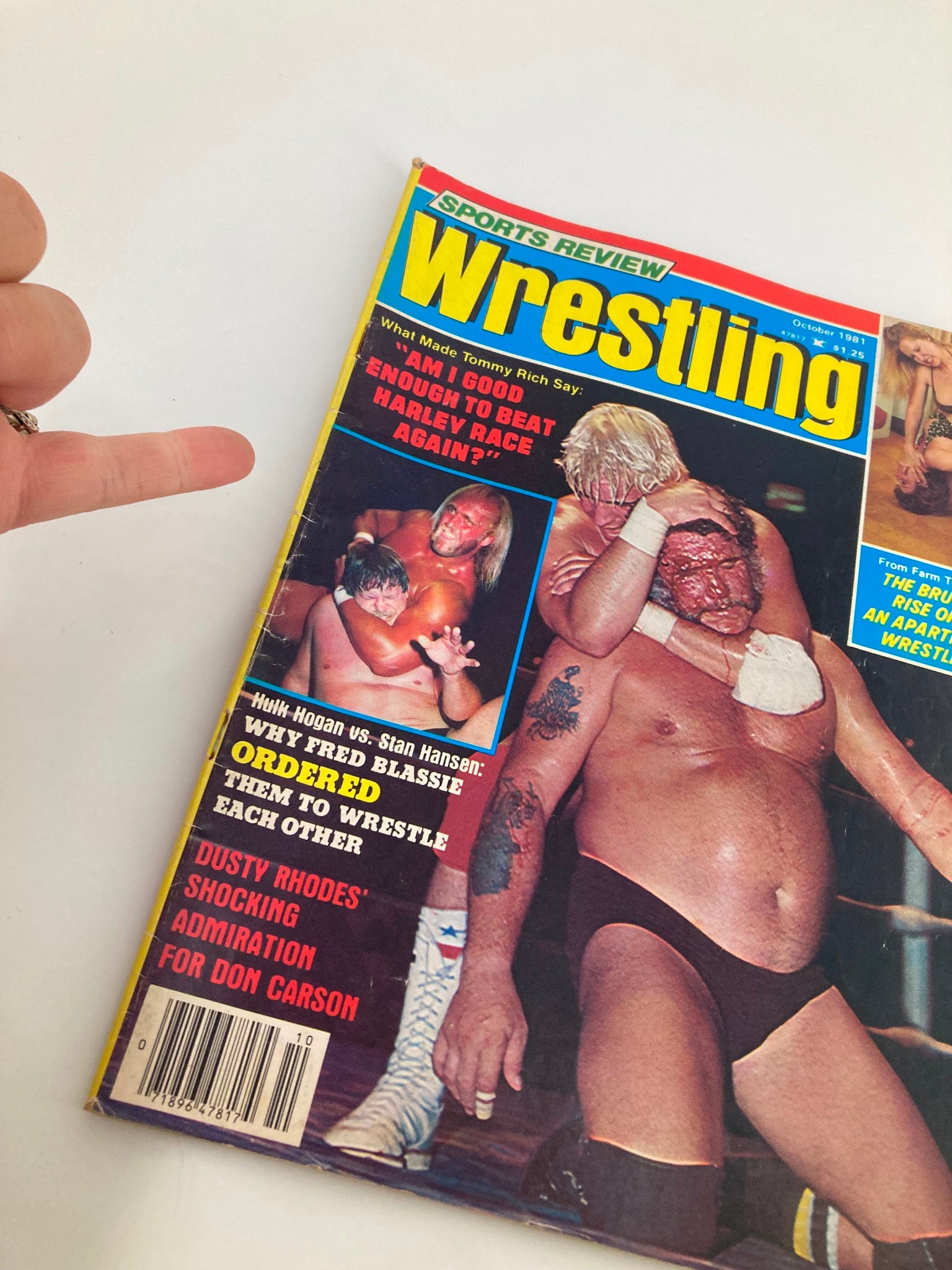 VTG Sports Review Wrestling Magazine October 1981 Tommy Rich vs Harley Race