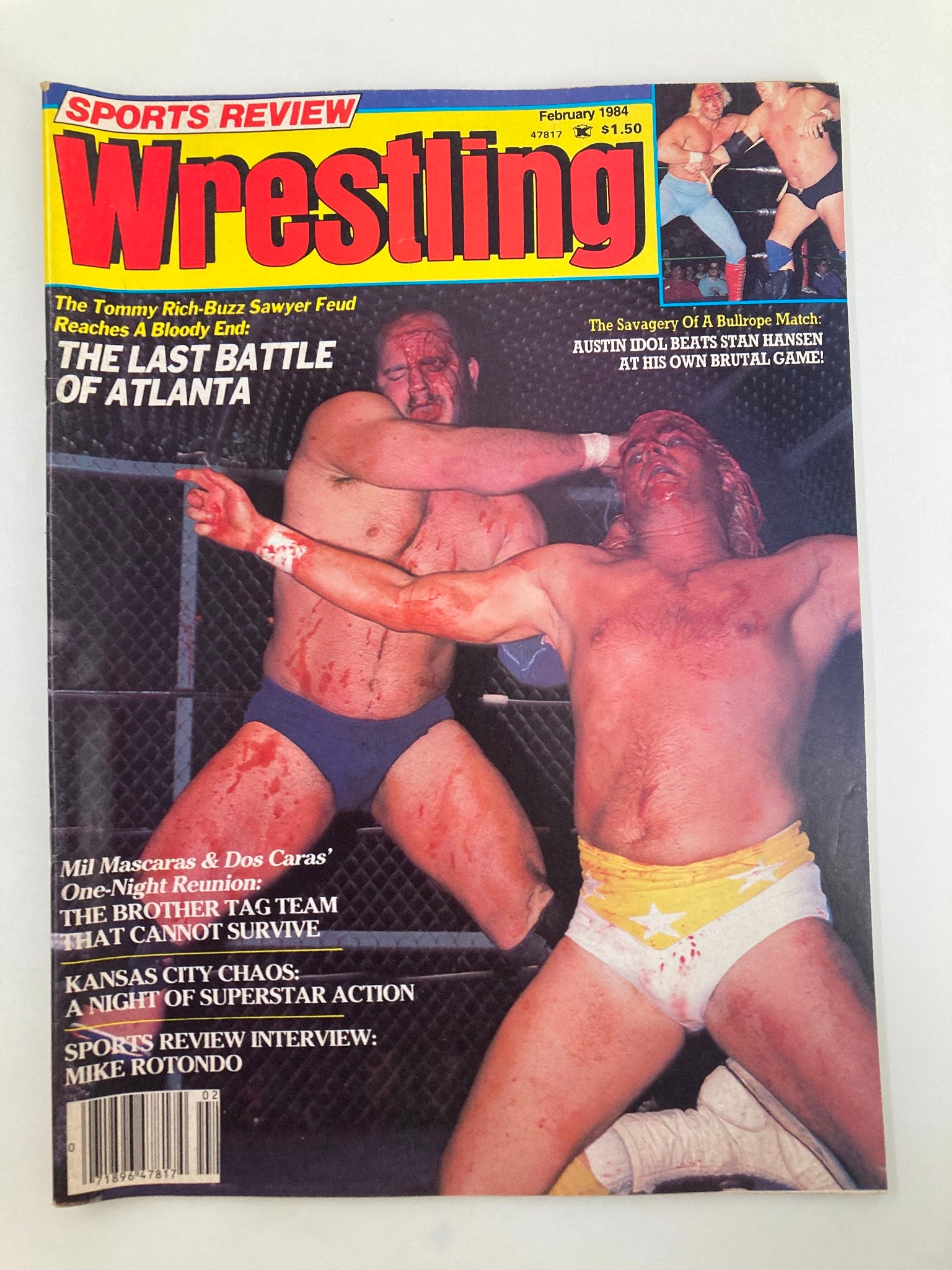 VTG Sports Review Wrestling Magazine February 1984 Tommy Rich vs Buzz Sawyer