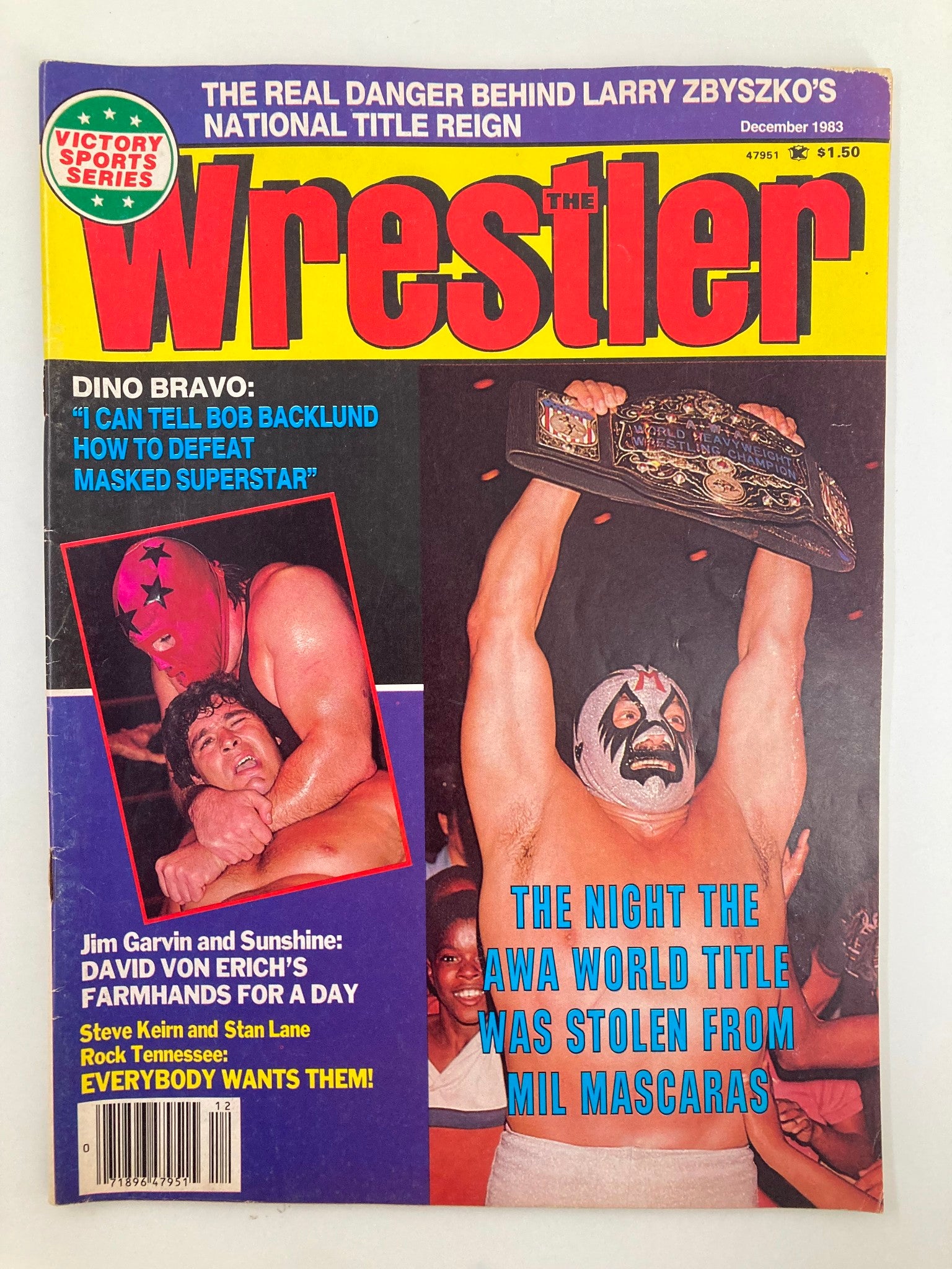 VTG The Wrestler Magazine December 1983 Jim Garvin and Sunshine and Mil Mascaras