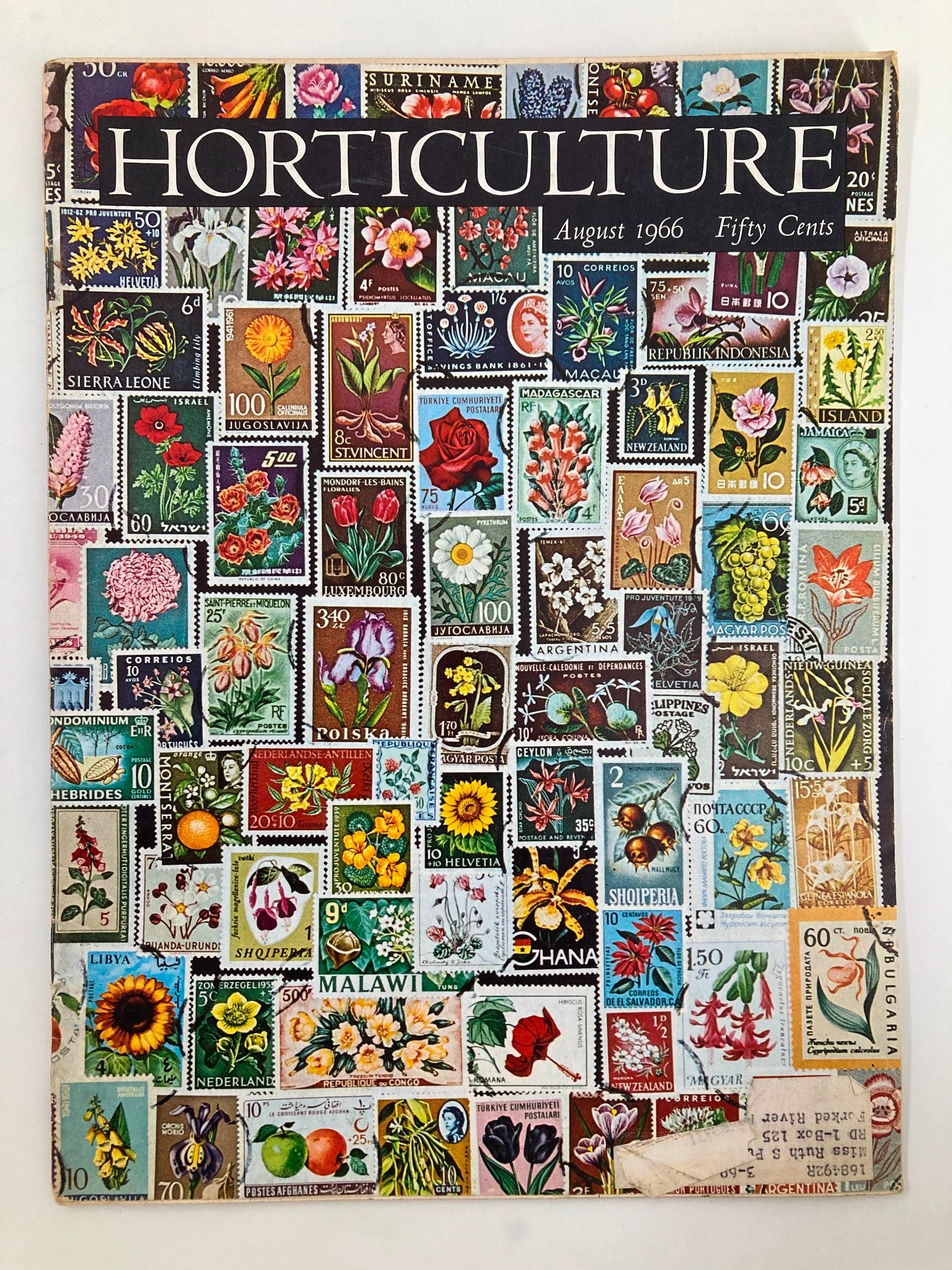 VTG Horticulture Magazine August 1966 Touring The World with Stamps