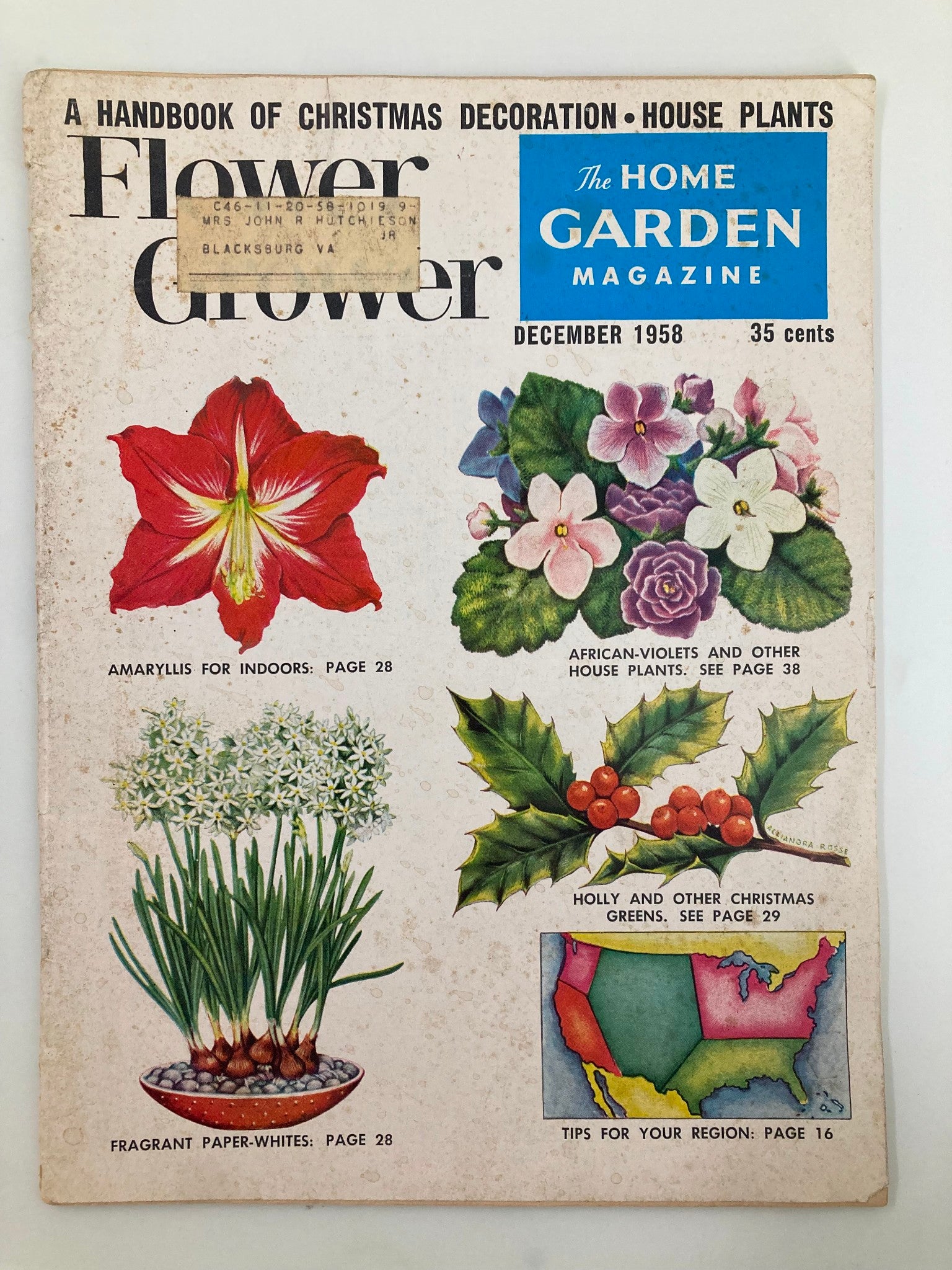 VTG The Home Garden Magazine December 1958 My Garden Diary for December