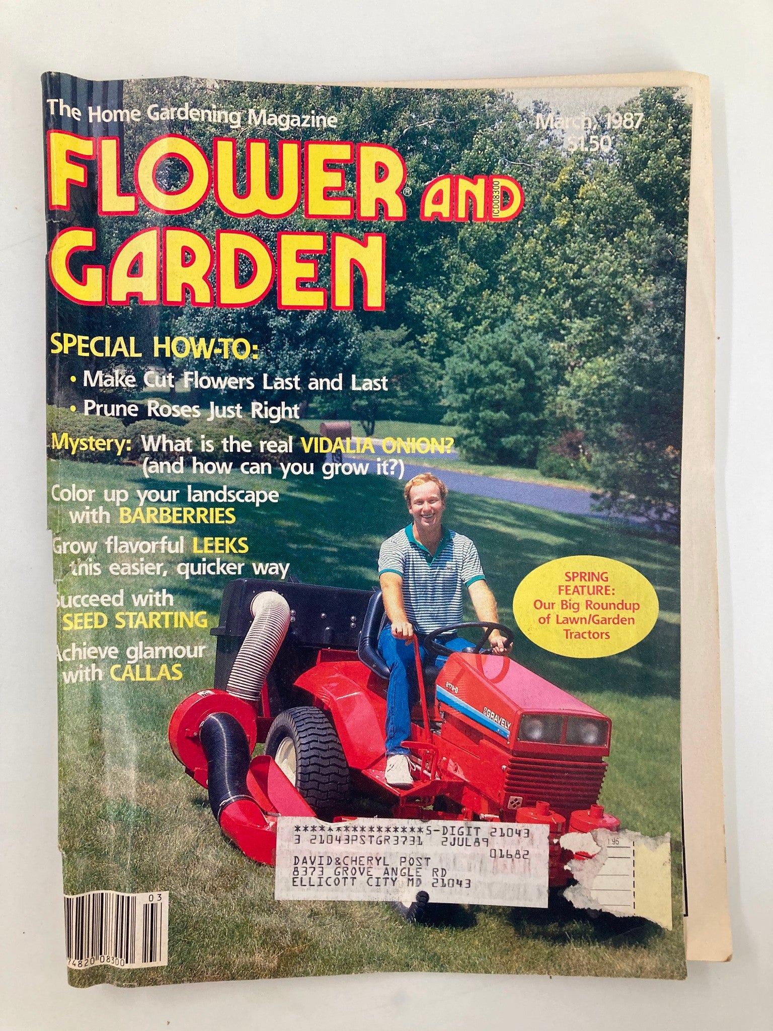 VTG Flower and Garden Magazine March 1987 Big Roundup of Lawn/Garden Tractors