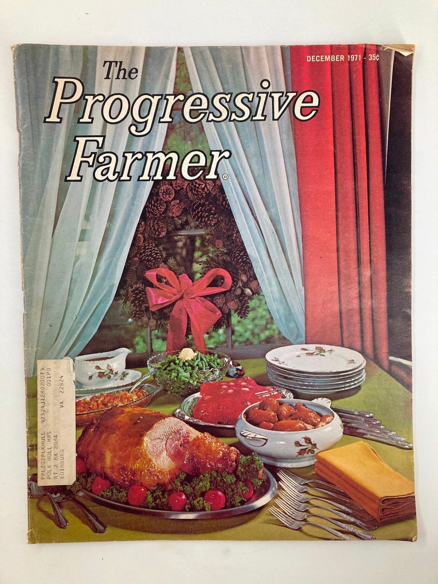 VTG The Progressive Farmer Magazine December 1971 Country Ham Christmas Dinner