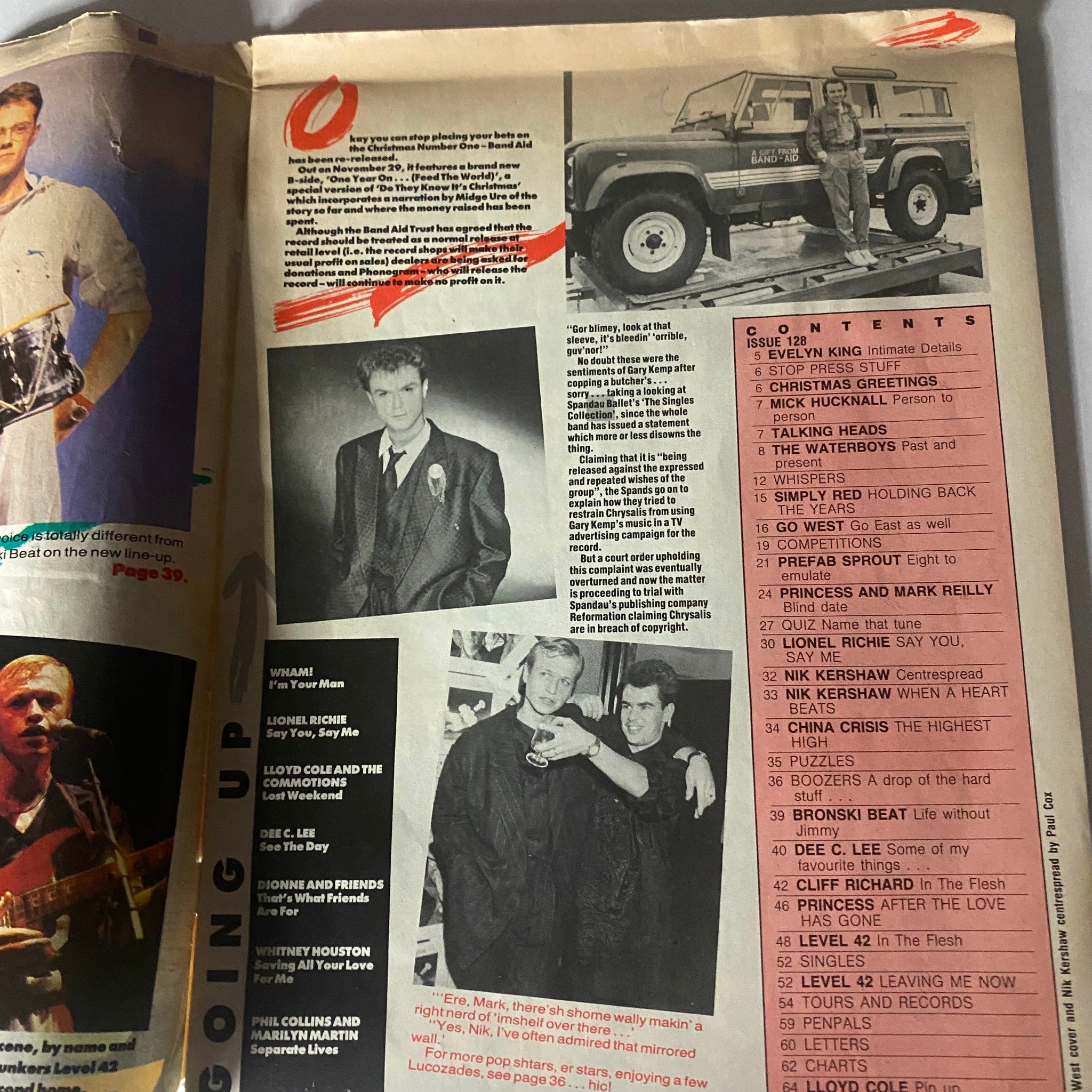 Interior page of the VTG No. 1 Magazine from November 30, 1985 showing articles and content details.