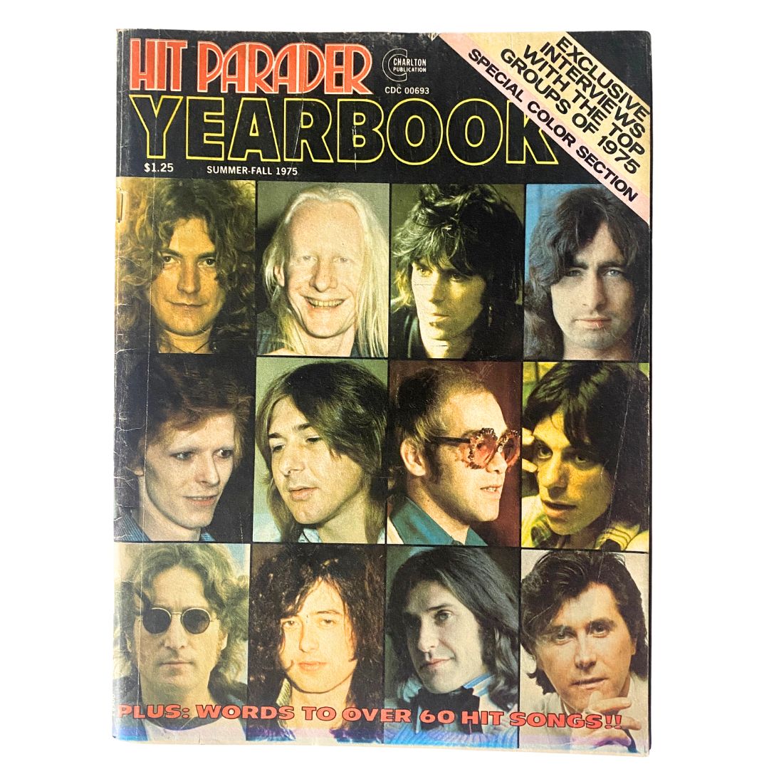 VTG Hit Parader Yearbook Summer Fall 1975 Elton John w Poster No Label