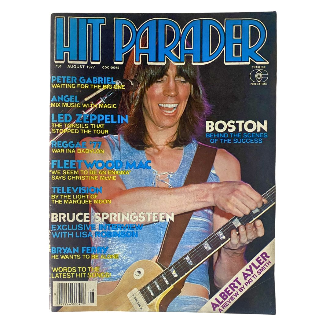 VTG Hit Parader Magazine August 1977 Boston & Led Zepellin w Centerfold No Label