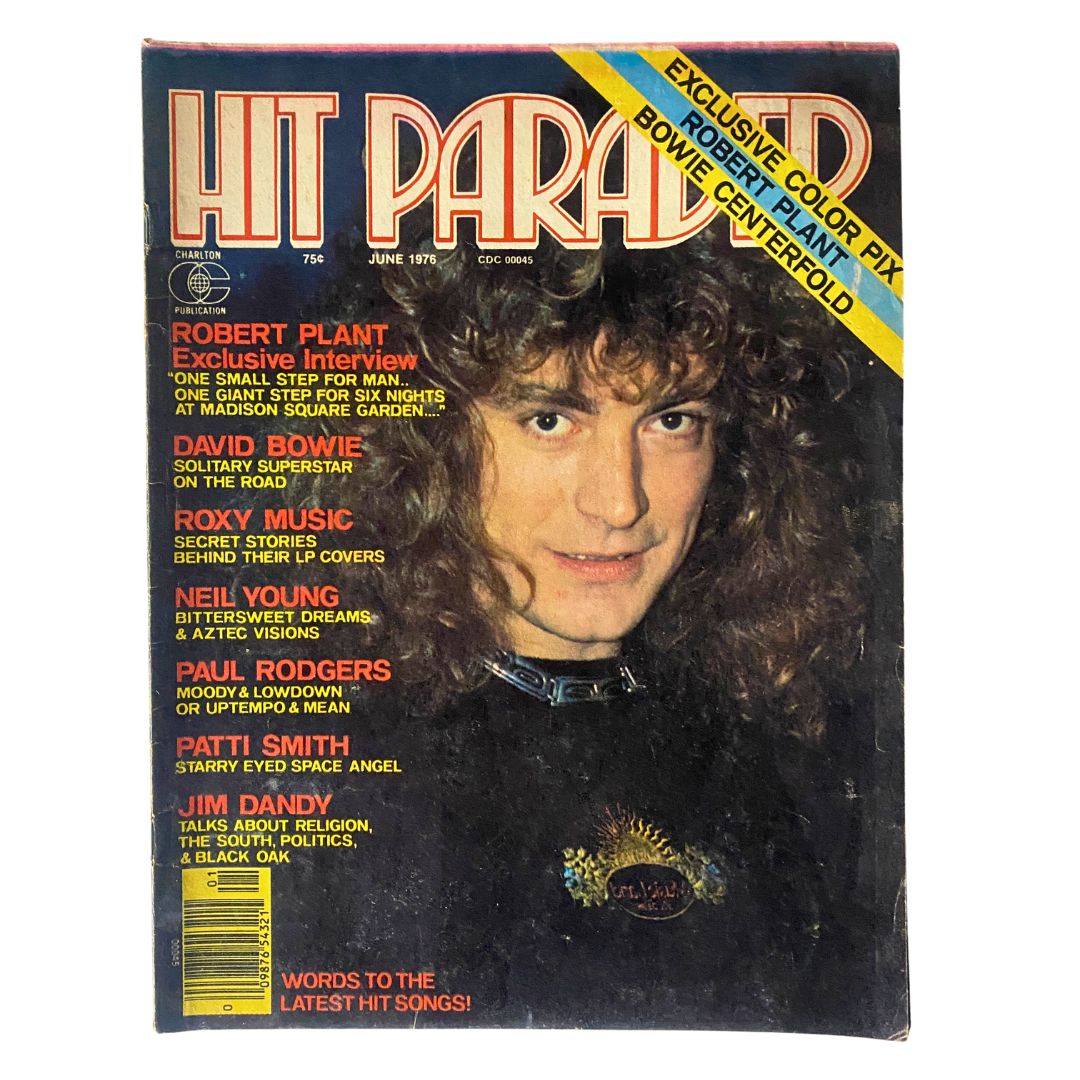 VTG Hit Parader Magazine June 1976 Robert Plant w Centerfold No Label