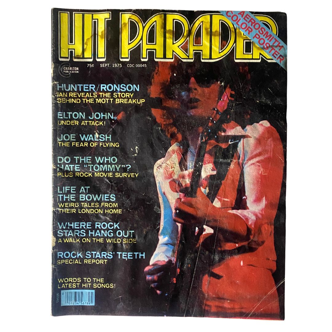 VTG Hit Parader Magazine September 1975 Ian Hunter GD Interior No Label