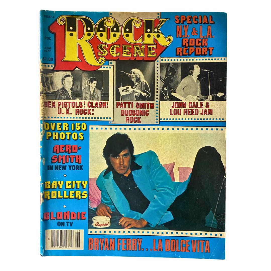 VTG Rock Scene Magazine June 1977 Bryan Ferry, Patti Smith No Label