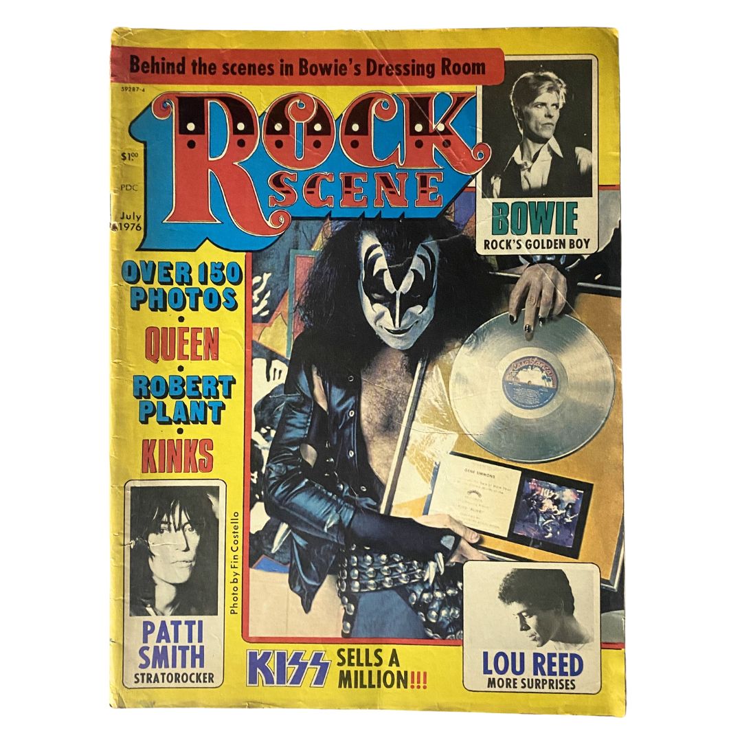 VTG Rock Scene Magazine July 1976 Kiss, Patti Smith and David Bowie No Label