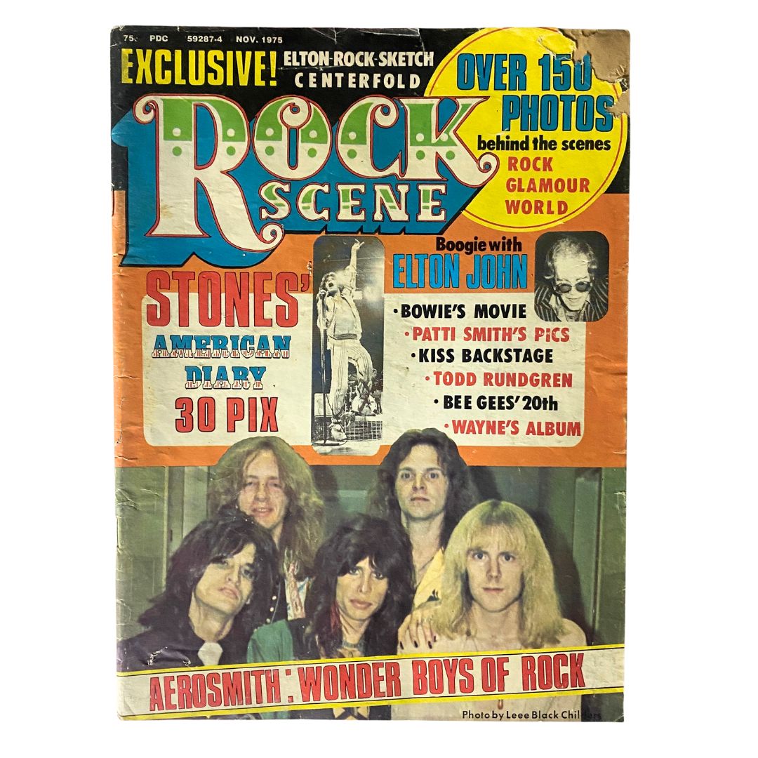 VTG Rock Scene Magazine November 1975 Aerosmith GD Interior No Label