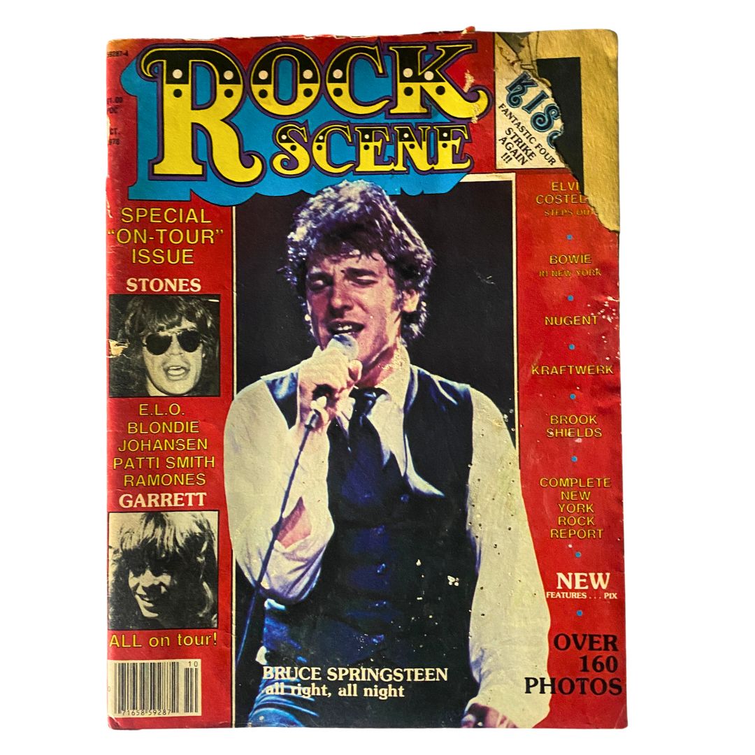 VTG Rock Scene Magazine October 1978 Bruce Springsteen GD Interior No Label