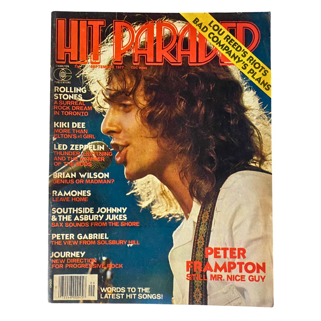 VTG Hit Parader Magazine September 1977 Peter Frampton w Centerfold No Label