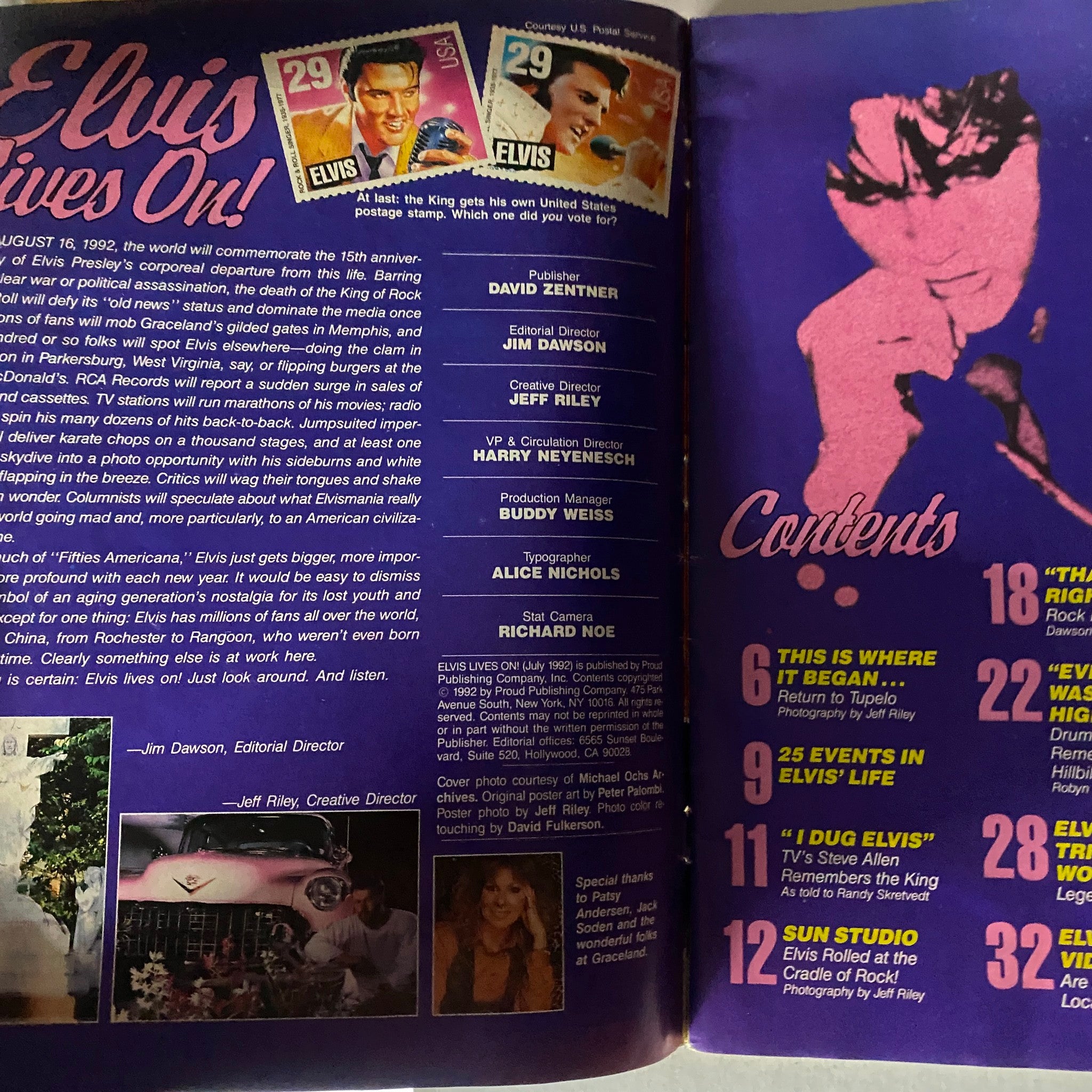 Elvis Lives On Magazine July 1992 A Tribute to Elvis Presley No Label