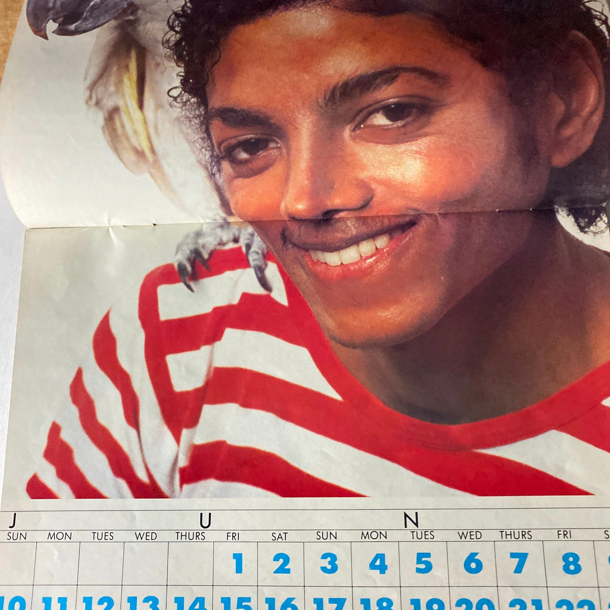 VTG Right On Magazine 1984-1985 Michael Jackson w Poster Calendar No Label