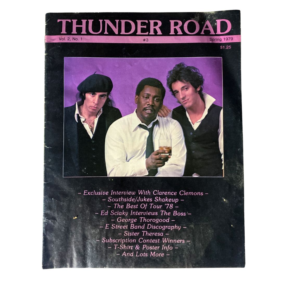 VTG Thunder Road Magazine Spring 1979 Vol 2 No. 1 Clarence Clemons GD Interior