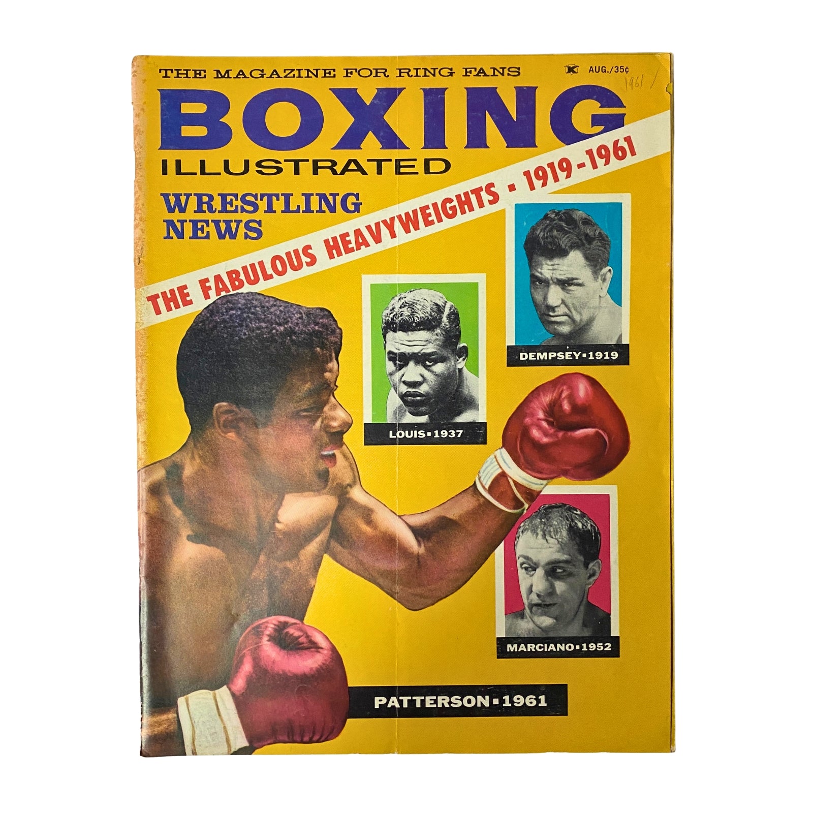 Boxing Illustrated Magazine August 1961 Floyd Patterson No Label